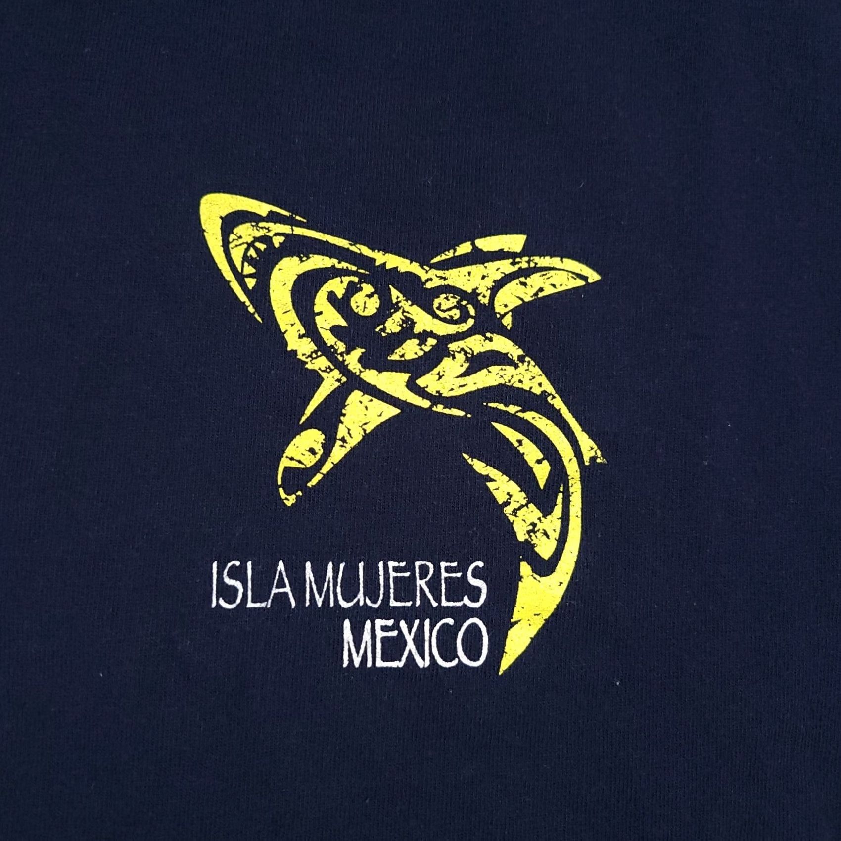 Doublet VINTAGE Yazbek Isle Mujeres Graphic Shirt Mens Large Shark Double Sided Mexico Blue 90s Size US L / EU 52-54 / 3 - 4 Thumbnail