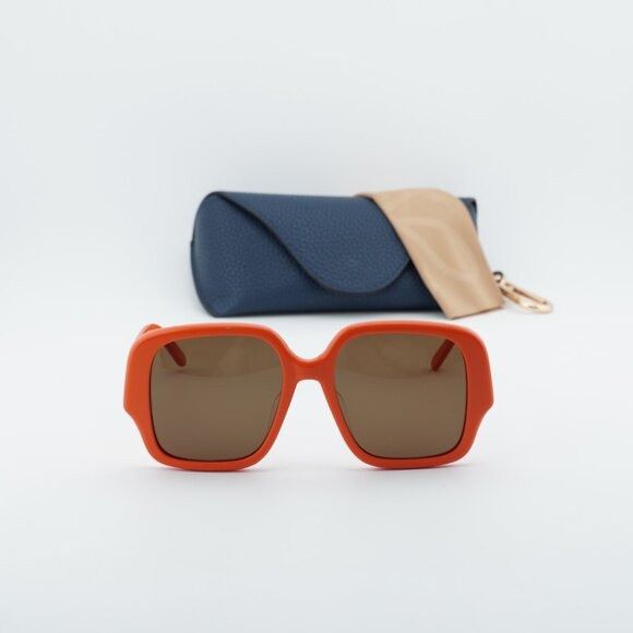 Loewe Loewe LW40134U 42E Sunglasses Orange Square Frame, Brown Size ONE SIZE - 11 Thumbnail