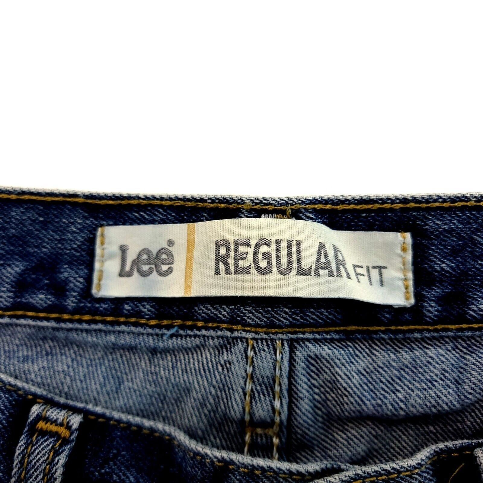 Lee Lee Regular Fit Blue Medium Wash Mid Rise Denim Jeans 36/32 Size US 36 / EU 52 - 6 Thumbnail