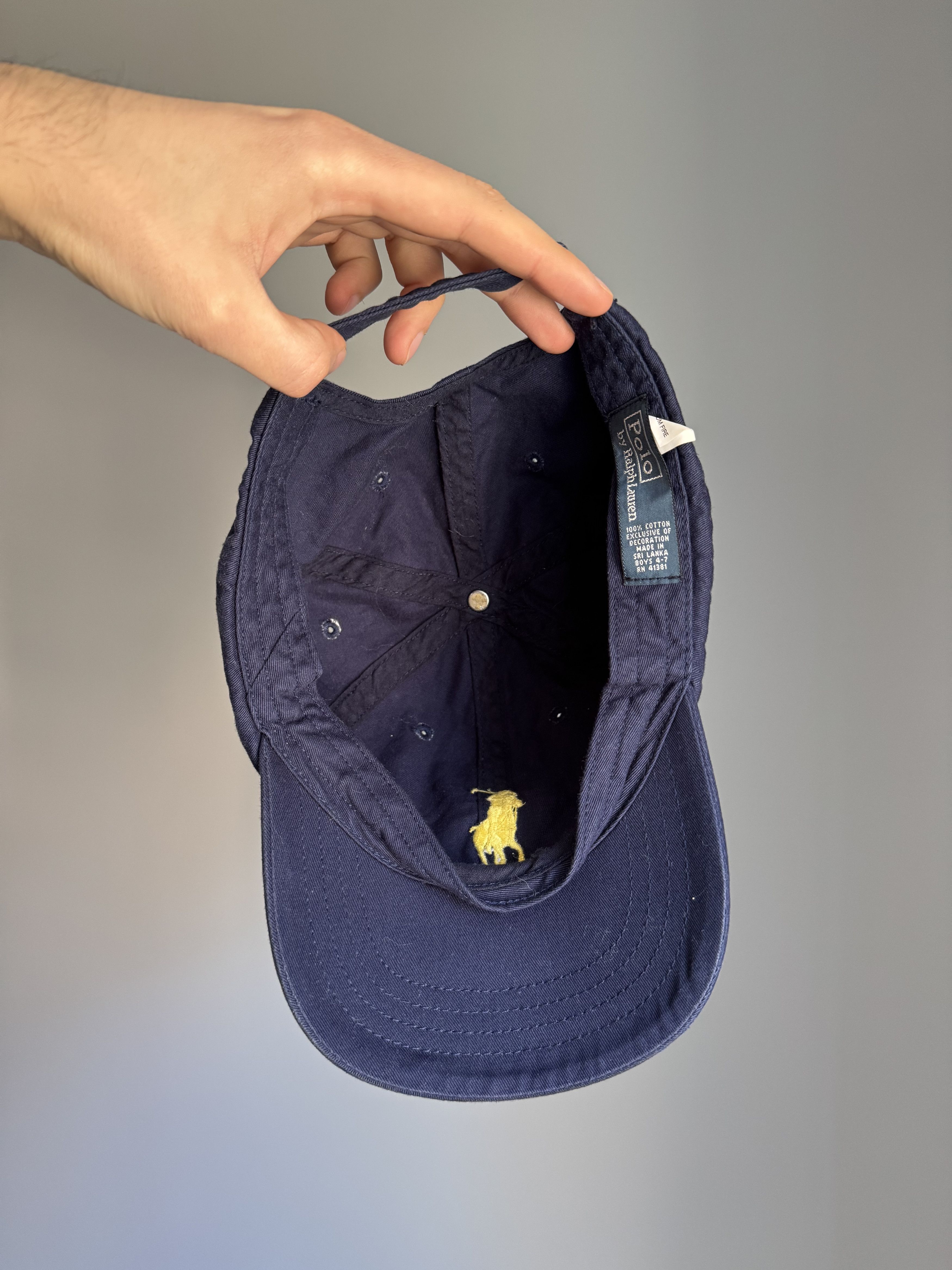Polo Ralph Lauren × Ralph Lauren × Vintage Vintage Polo Ralph Lauren 3 Big logo Cap Hat Y2K Size ONE SIZE - 7 Thumbnail