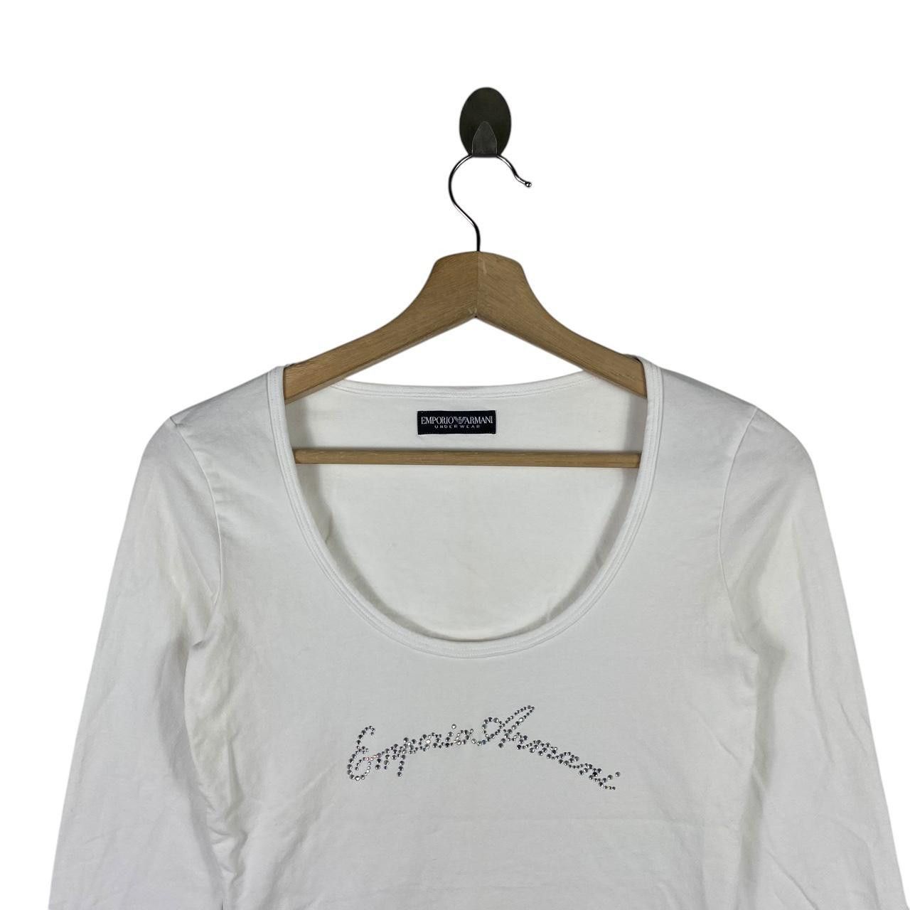 Emporio Armani EMPORIO ARMANI ITALY Bling Swarovski Collection Tee Shirt Size XS / US 0-2 / IT 36-38 - 2 Thumbnail