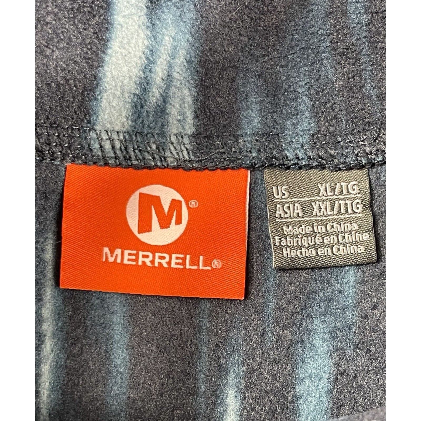 Merrell Merrell Mens XL Fleece Pullover Sweater Snap Hiking Outerwear Blue Size US XL / EU 56 / 4 - 3 Thumbnail