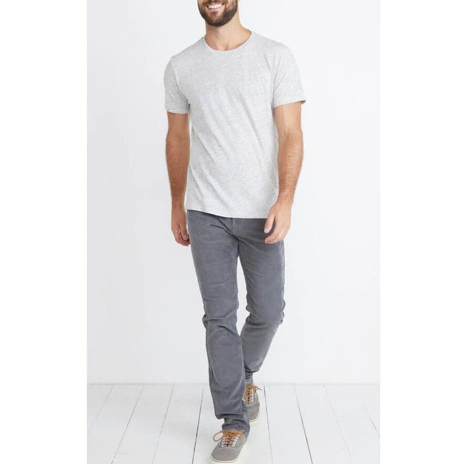 image of Marine Layer Slim Straight Cambridge Corduroy Pant 34(30×30) in Grey, Men's