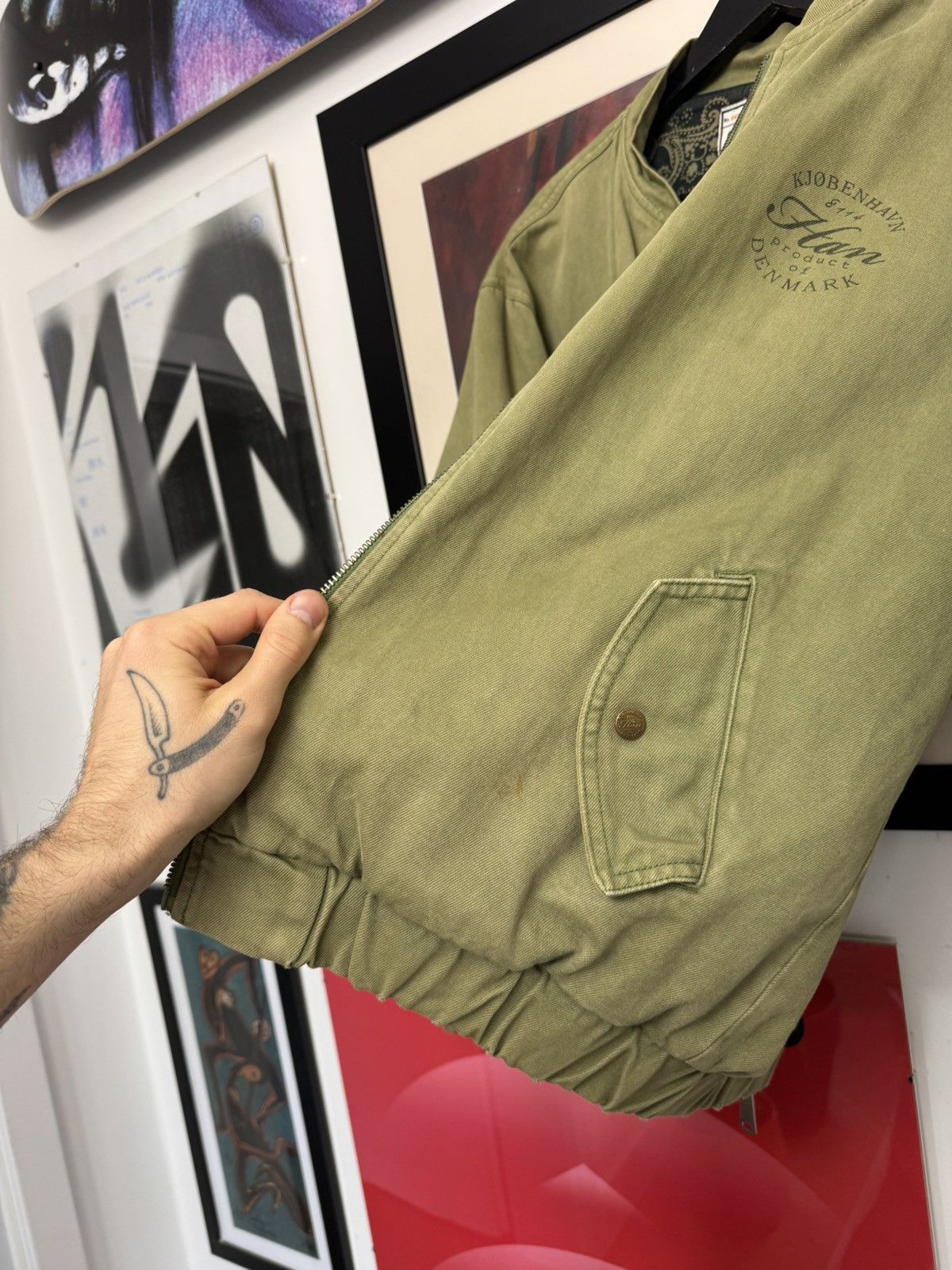 Han Kjobenhavn Han Kjobenhavn Bomber Jacket 50s US Army Olive Paisley Rare Size US S / EU 44-46 / 1 - 9 Thumbnail
