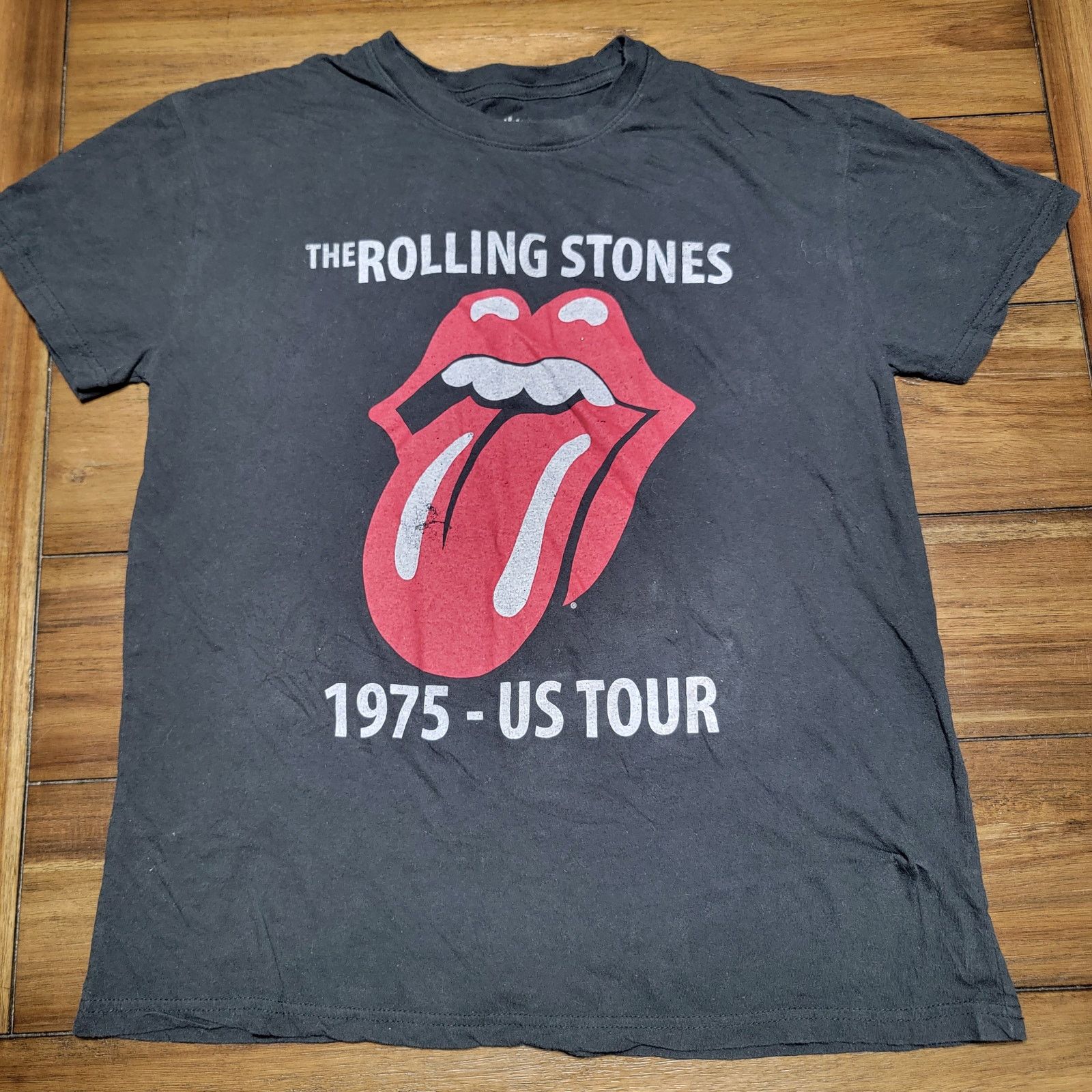 The Rolling Stones Rolling Stones Black Unisex Tee "1975 US Tour" Size Medium Size M / US 6-8 / IT 42-44 - 1 Thumbnail