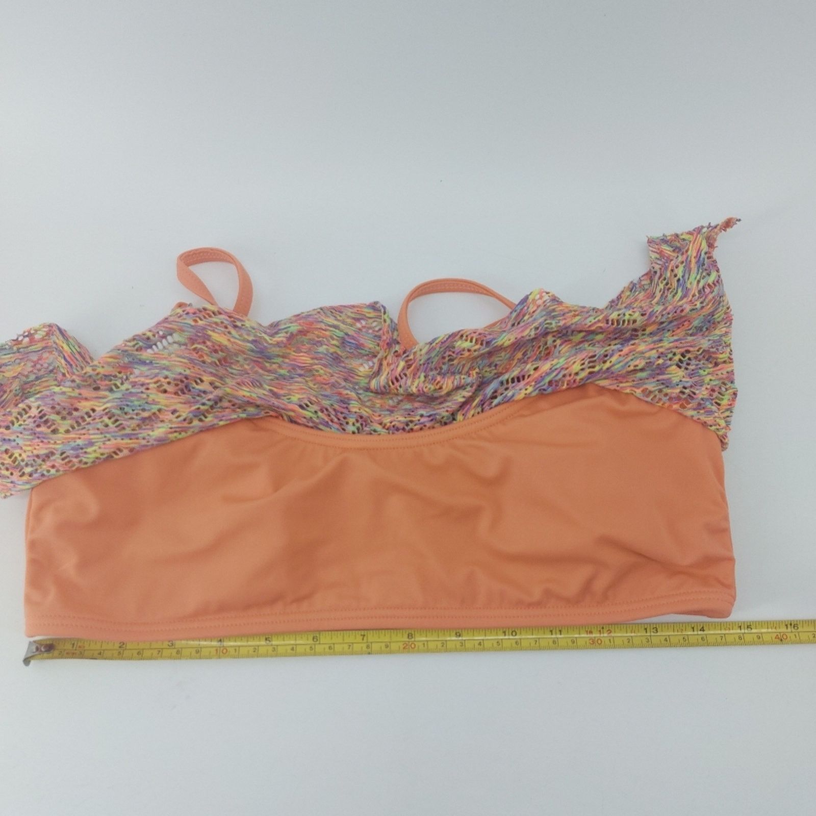 REEF Reef Women's Large Y2K Bikini Top Orange Multicolored Pool Size L / US 10 / IT 46 - 14 Thumbnail