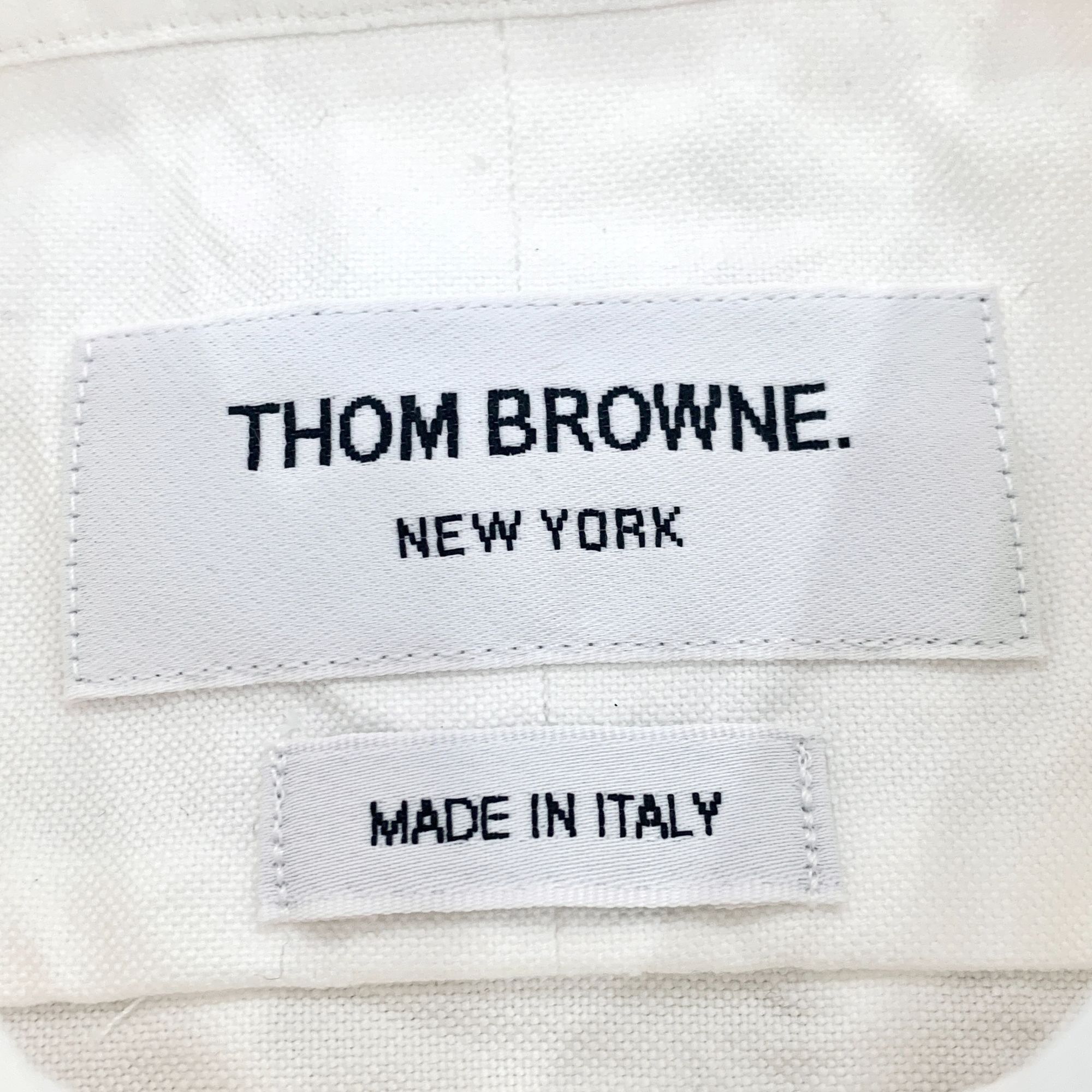 Thom Browne Thom Browne White Button-Up Shirt With Red & Navy Sleeve Str Size XS / US 0-2 / IT 36-38 - 6 Thumbnail