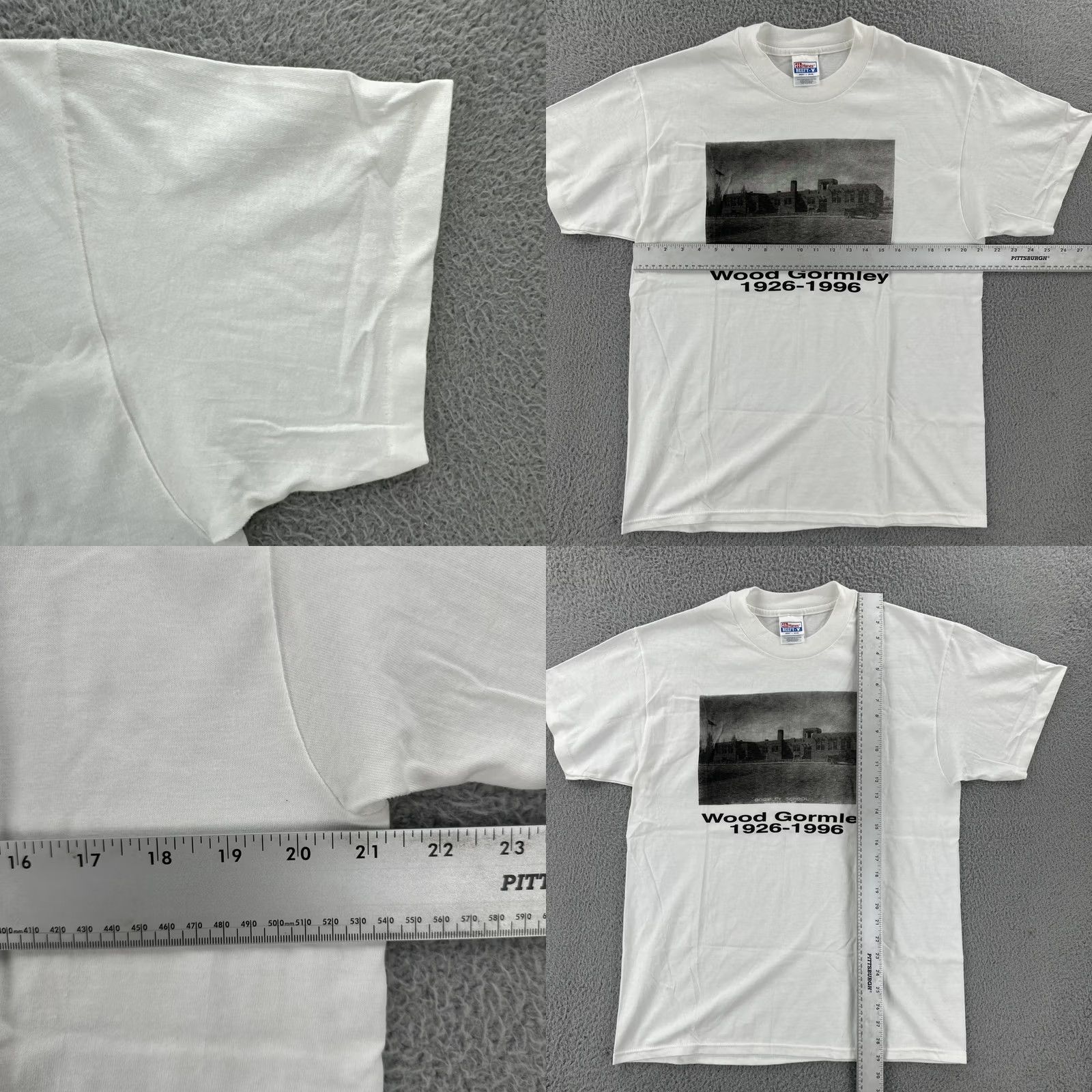 Hanes VINTAGE Hanes Beefy-T L White T-Shirt Men XS? Size US L / EU 52-54 / 3 - 8 Thumbnail