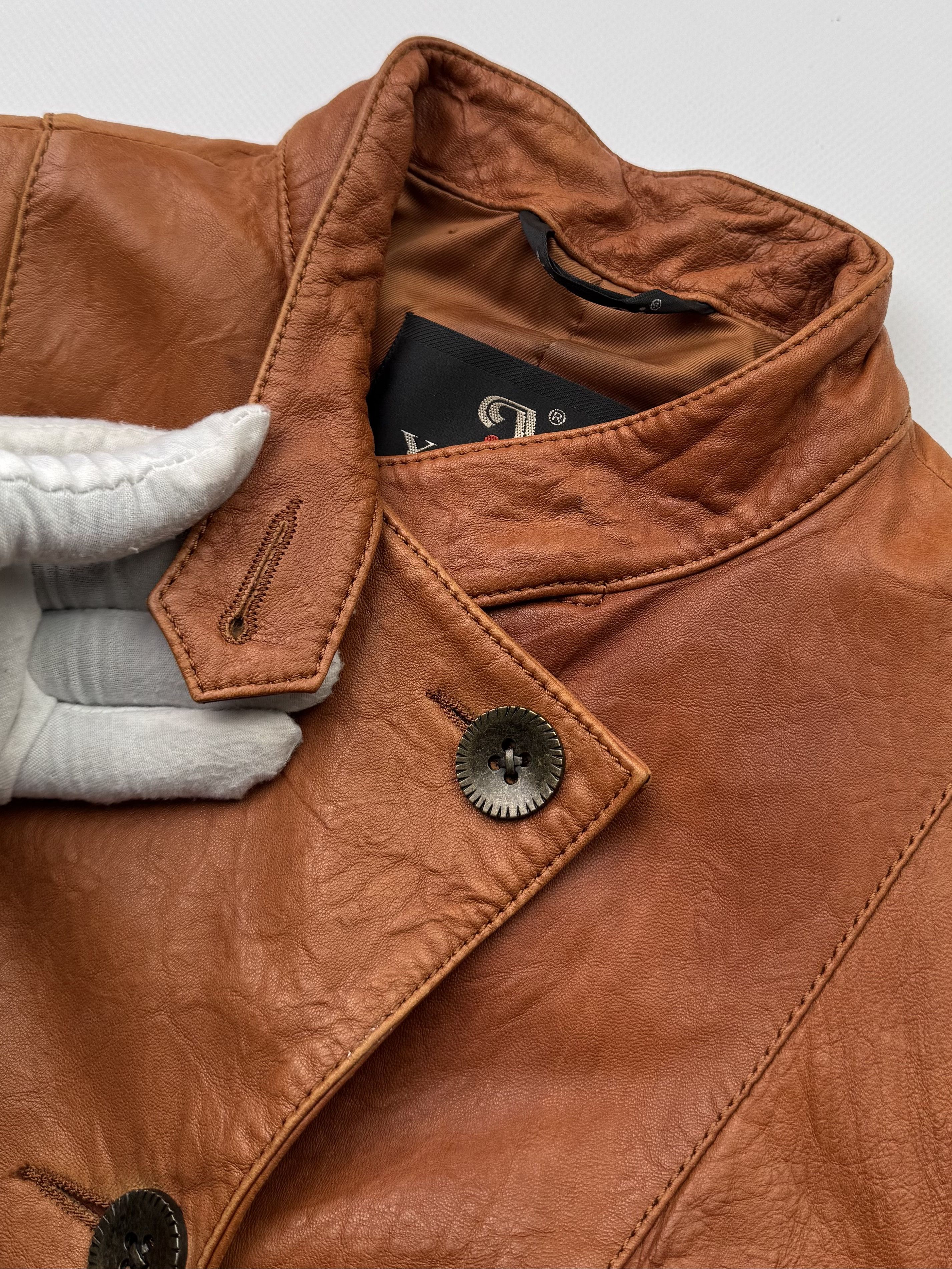 Vintage Vintage Leather Jacket With Straps B523(V88)E2 Size M / US 6-8 / IT 42-44 - 5 Thumbnail