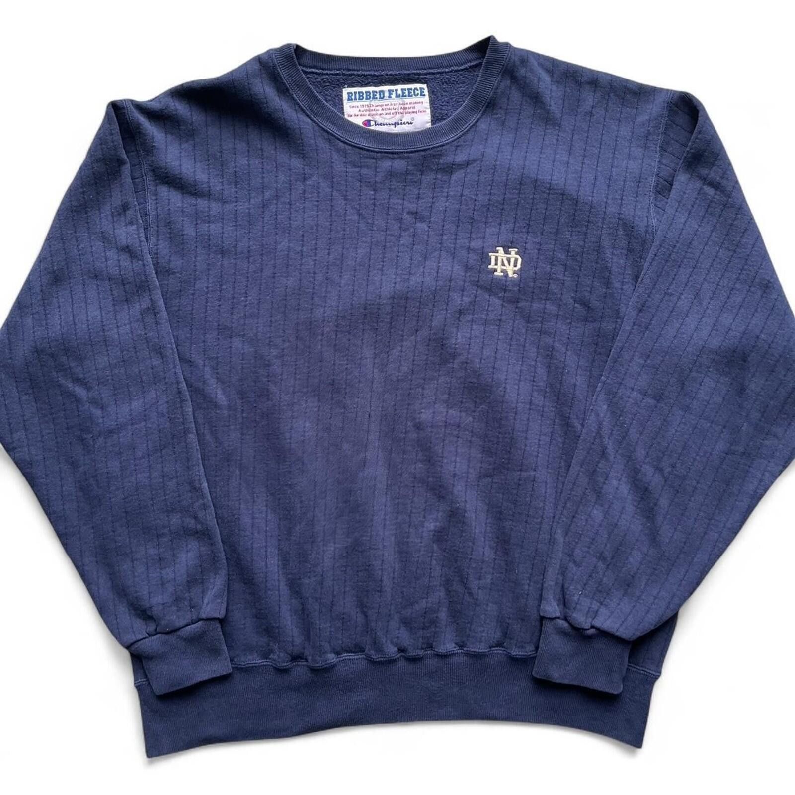 Champion Notre Dame Fighting Irish NCAA Ribbed Fleece Sweatshirt Sz L Size US XL / EU 56 / 4 - 1 Thumbnail