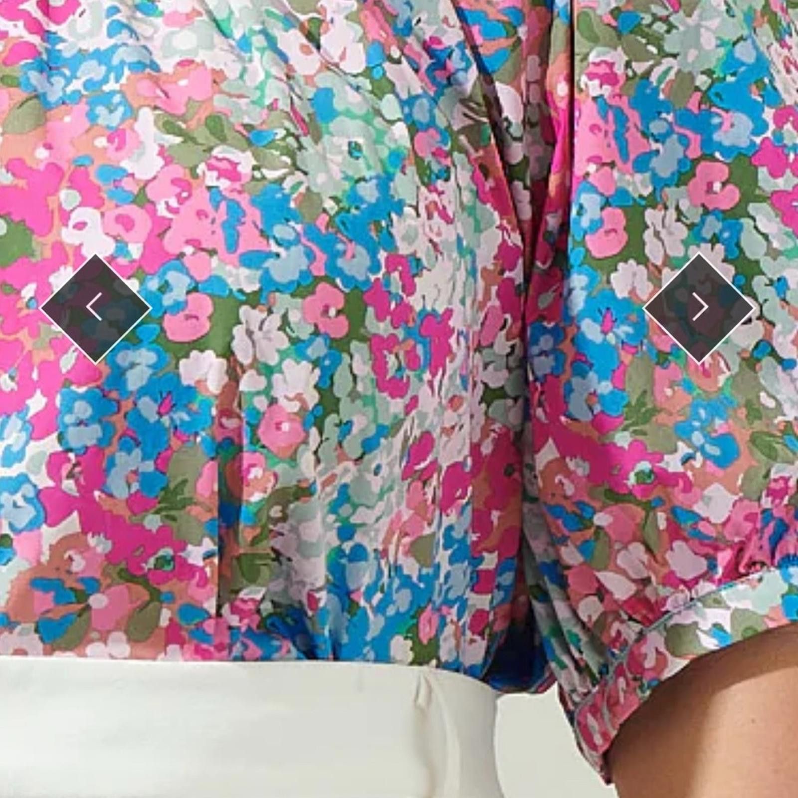 Designer SUGARLIPS Avery Blossom Floral Smocked Mock Neck Top Size S / US 4 / IT 40 - 2 Thumbnail