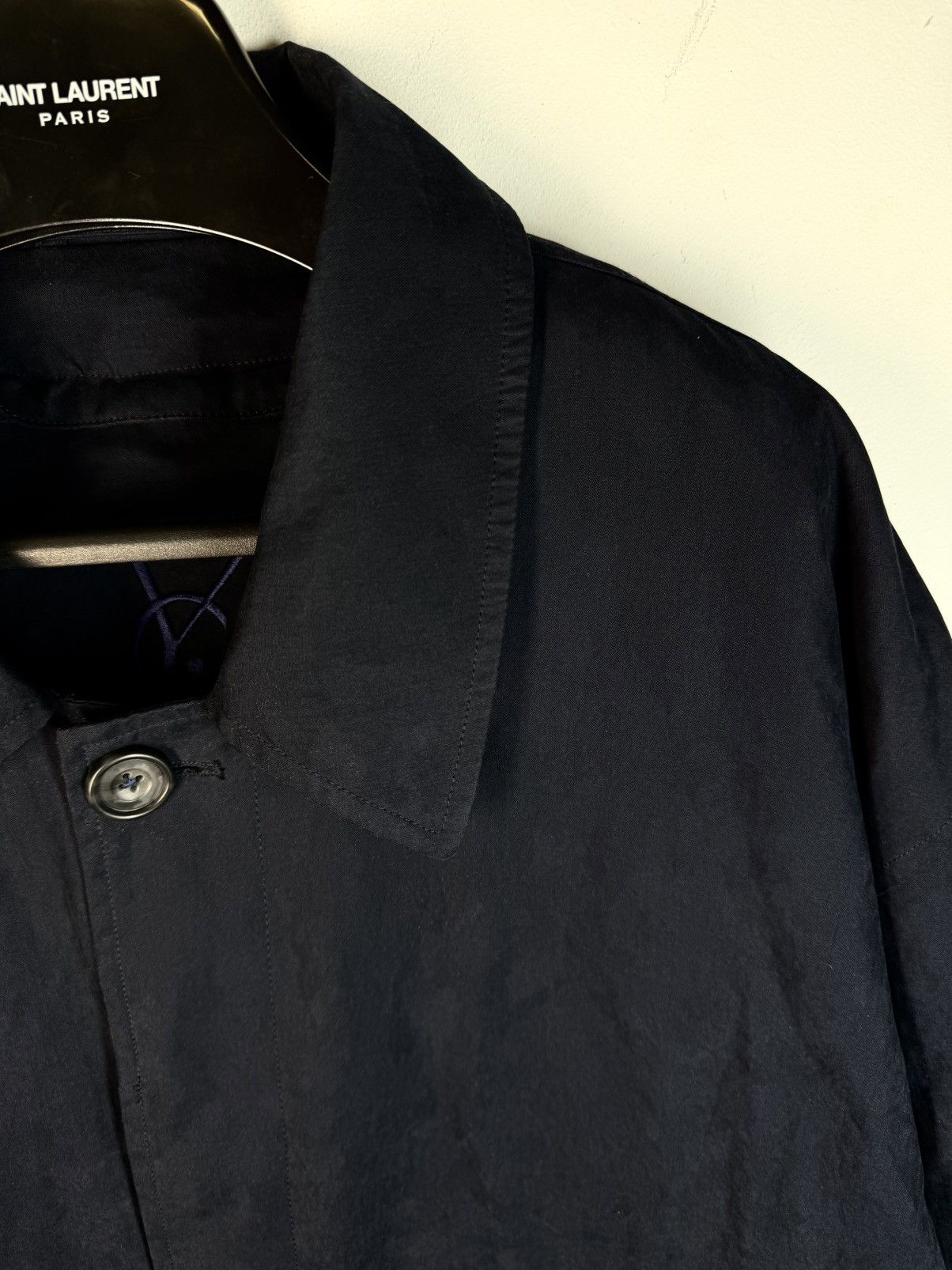 Yves Saint Laurent YSL Trenchcoat Navy Soft YSL Coat Size US XL / EU 56 / 4 - 19 Thumbnail