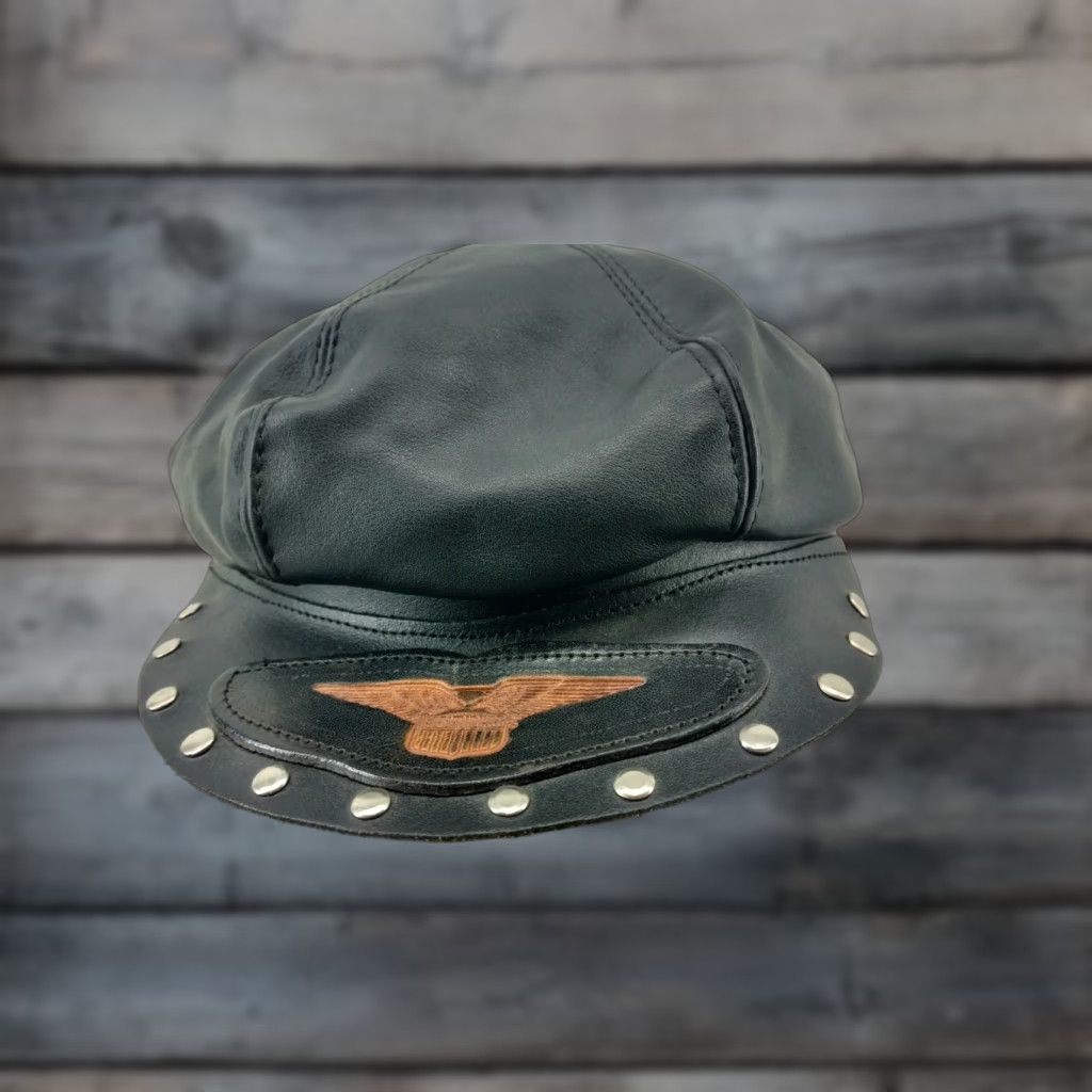 帽子 stussy leather cap USA harley davidson Harley Davidson × Stussy × Vintage Rare 80's Stussy Leather Cap