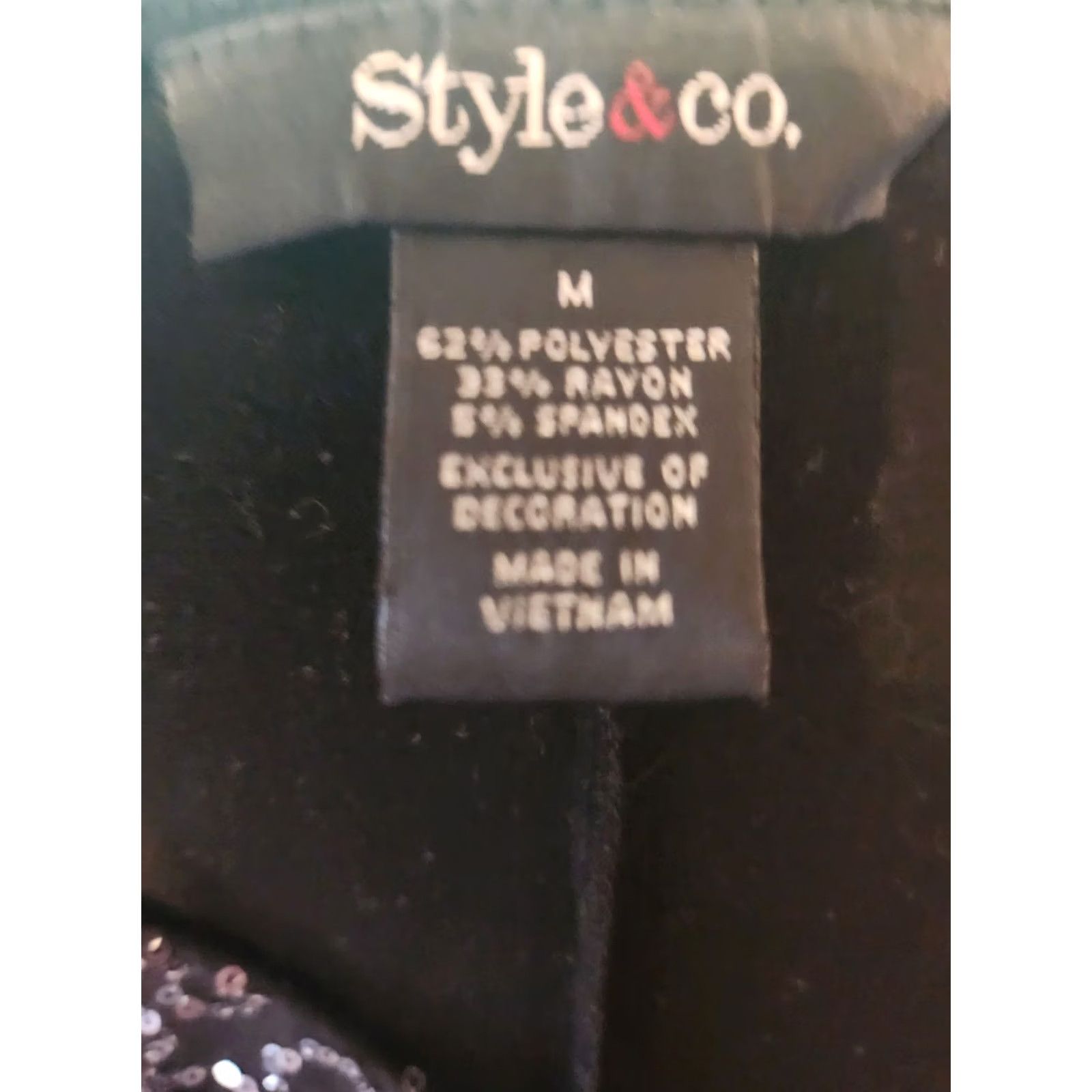 Vintage Style&co. Black Sequin Sleeveless Mini Dress M Women Size 32" / US 10 / IT 46 - 4 Thumbnail