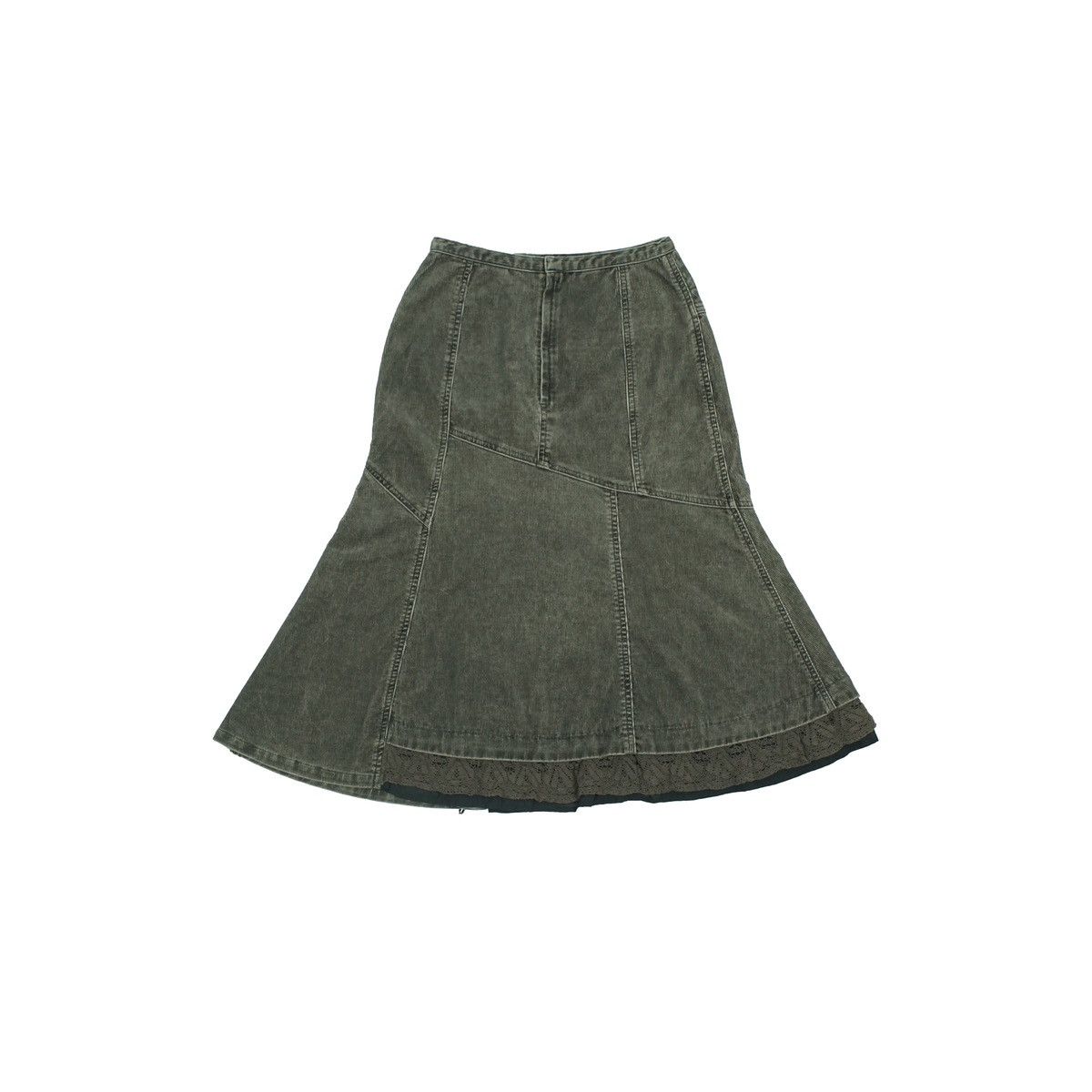 20471120 *NoTariff Vista Fiore Corduroy Bondage Laced Up Skirt Size 26" / US 2 / IT 38 - 4 Thumbnail