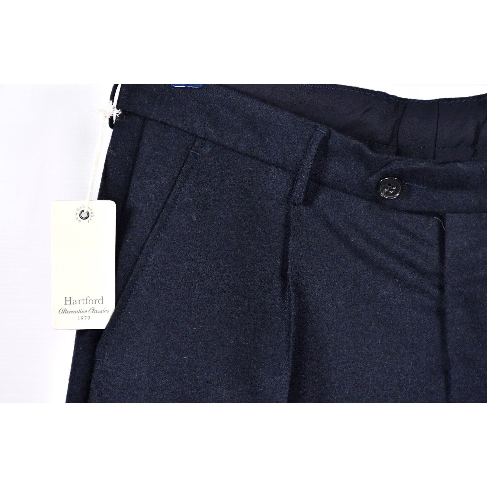 Hartford Hartford Altermative Clasics Teddy Wool Pants Men Regular 52 Blue Wool Flat Front Casual Formal Party 90s? Size US 36 / EU 52 - 6 Thumbnail