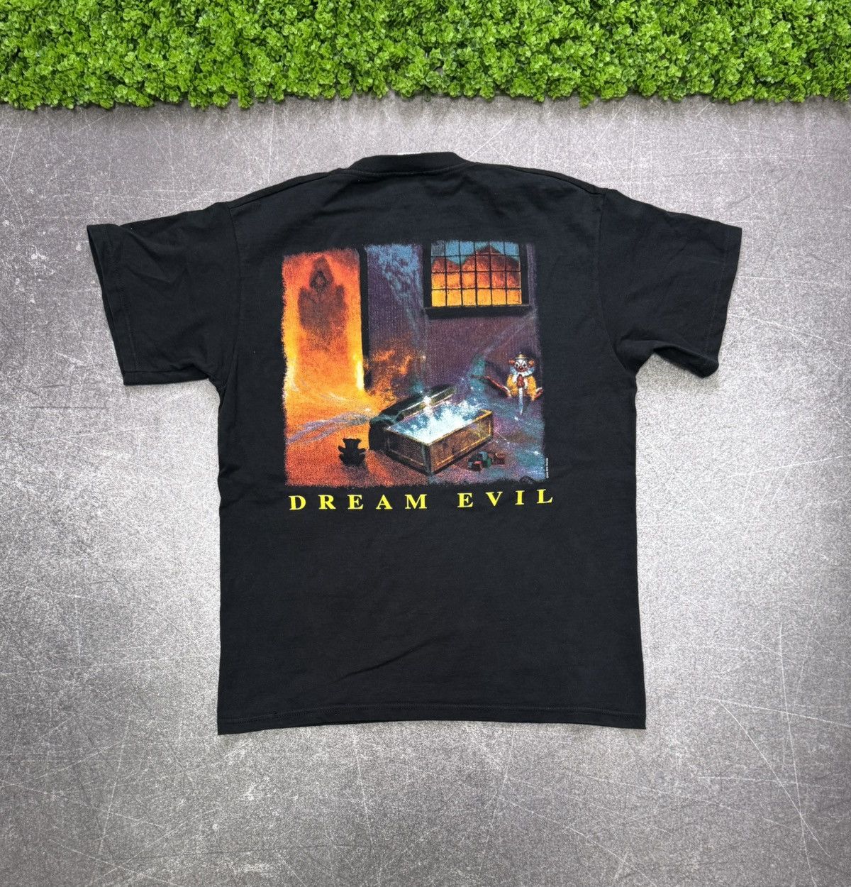 Vintage Vintage Dio T Shirt Rock Band Dream Evil Rock Band Size US L / EU 52-54 / 3 - 2 Thumbnail
