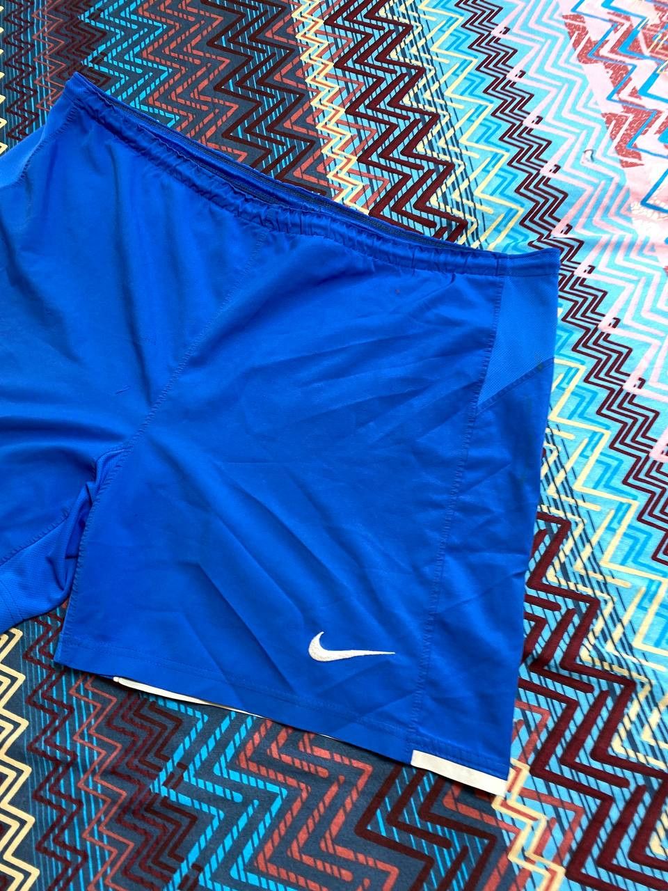 Nike shorts blue streetwear logo NIKE Vintage crazy Y2K Size US 34 / EU 50 - 9 Thumbnail