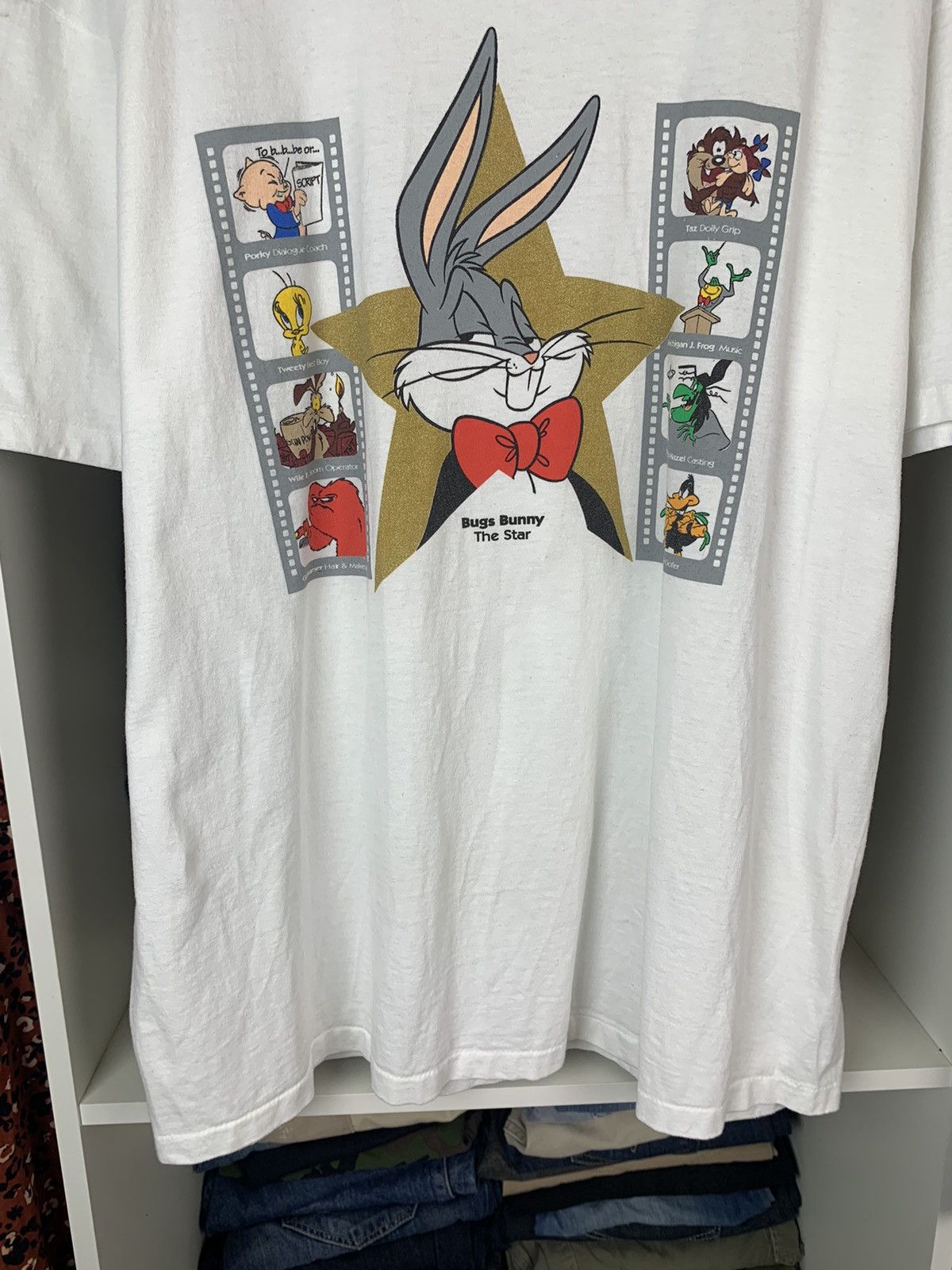 Vintage × Warner Bros Vintage 1996 Warner Bros Made in USA Single Stitch T-shirt Size US XXL / EU 58 / 5 - 15 Thumbnail