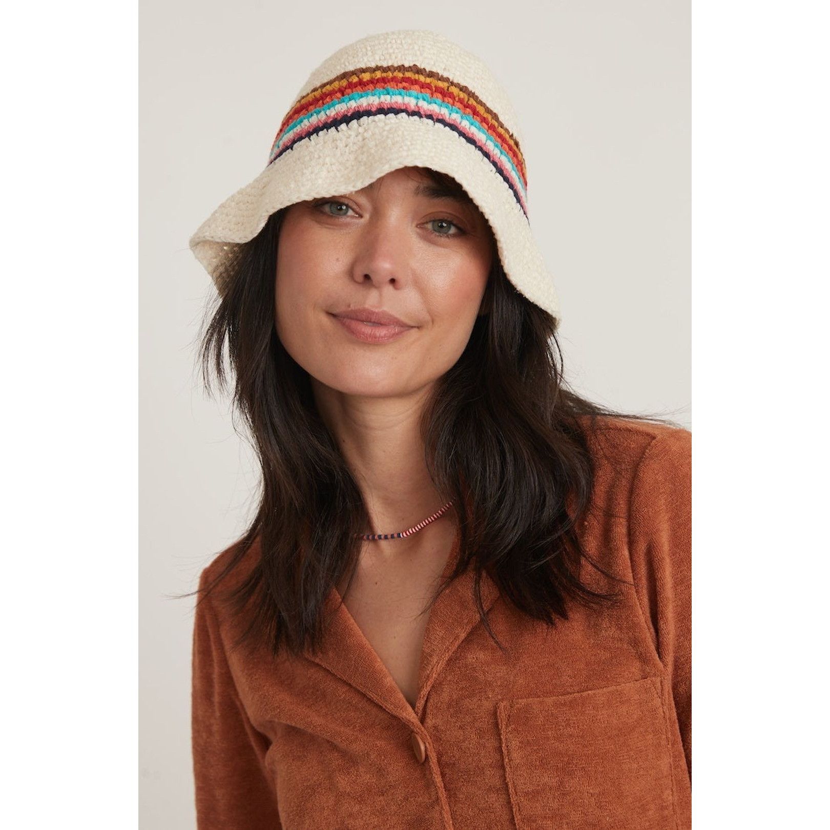 Marine Layer NWT Marine Layer Crochet Bucket Hat in Multi Stripe MSRP$75 Size ONE SIZE - 4 Thumbnail