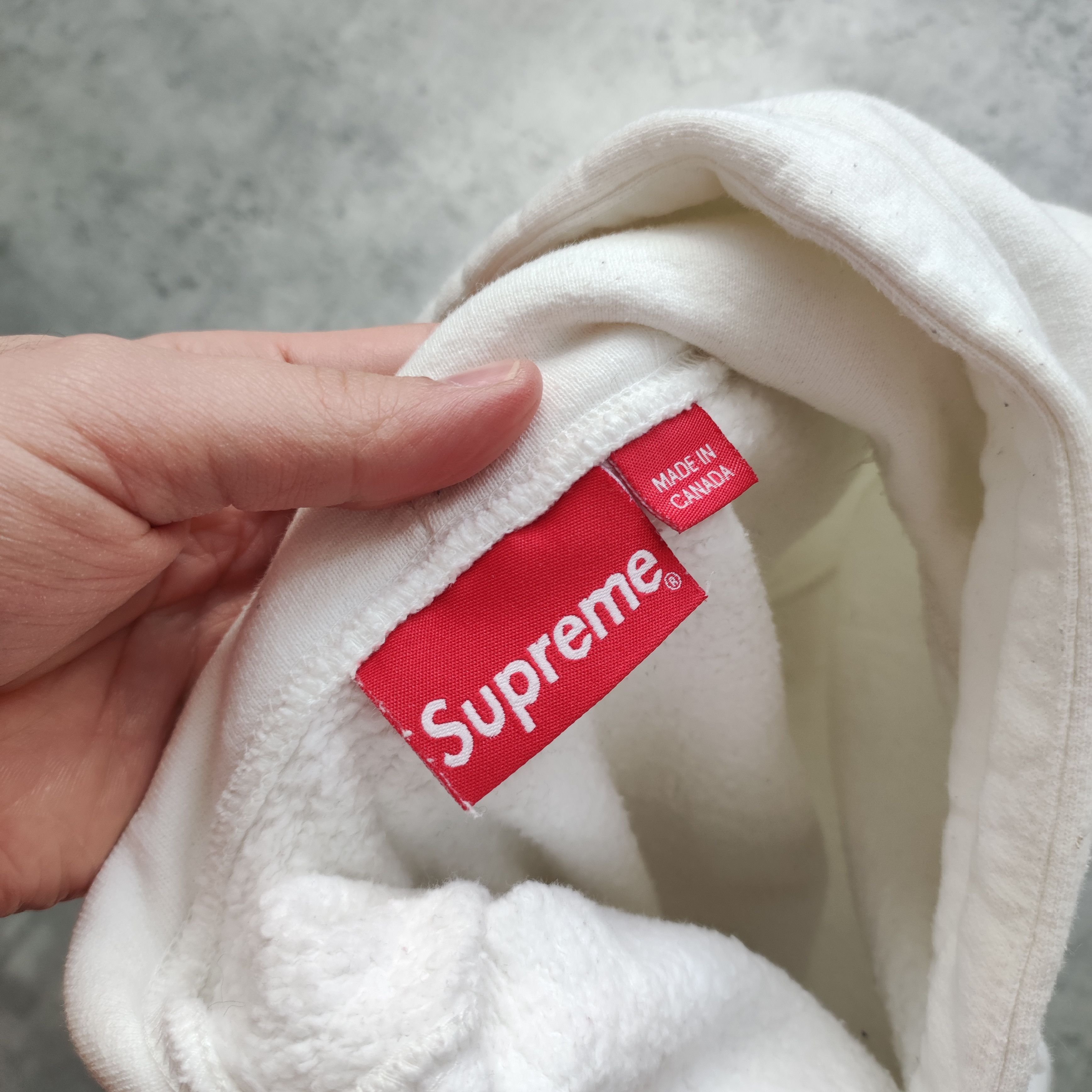 Supreme RARE Supreme White Underline Hooded Sweatshirt FW22 Hoodie Size US M / EU 48-50 / 2 - 7 Thumbnail