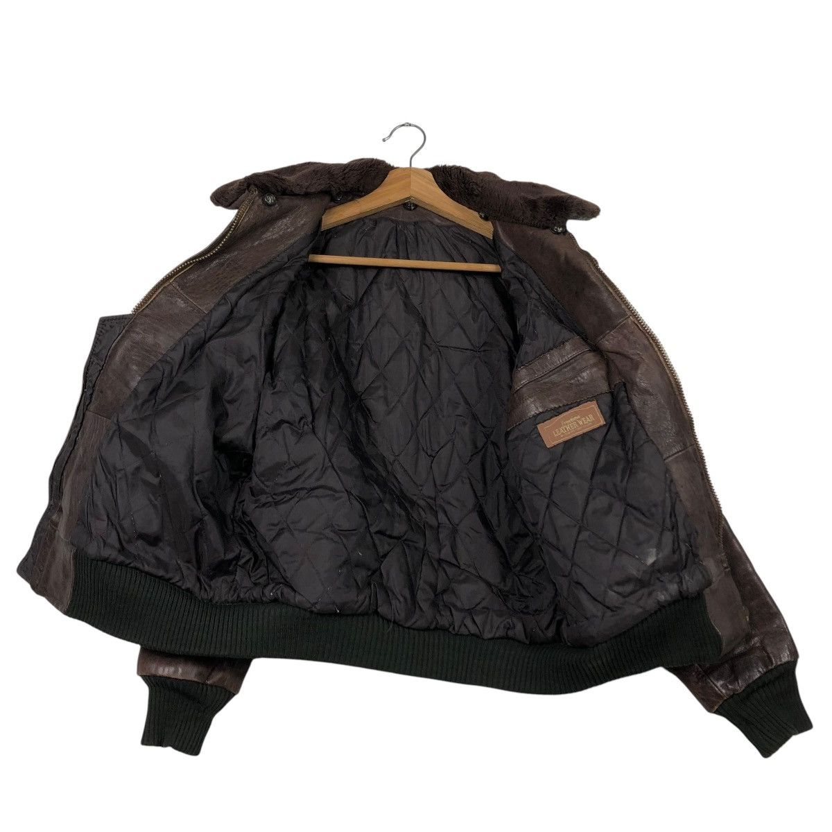 Japanese Brand 🔥VINTAGE LEATHER JACKET BIKER FREETIME FUR COLLAR Size US S / EU 44-46 / 1 - 12 Thumbnail