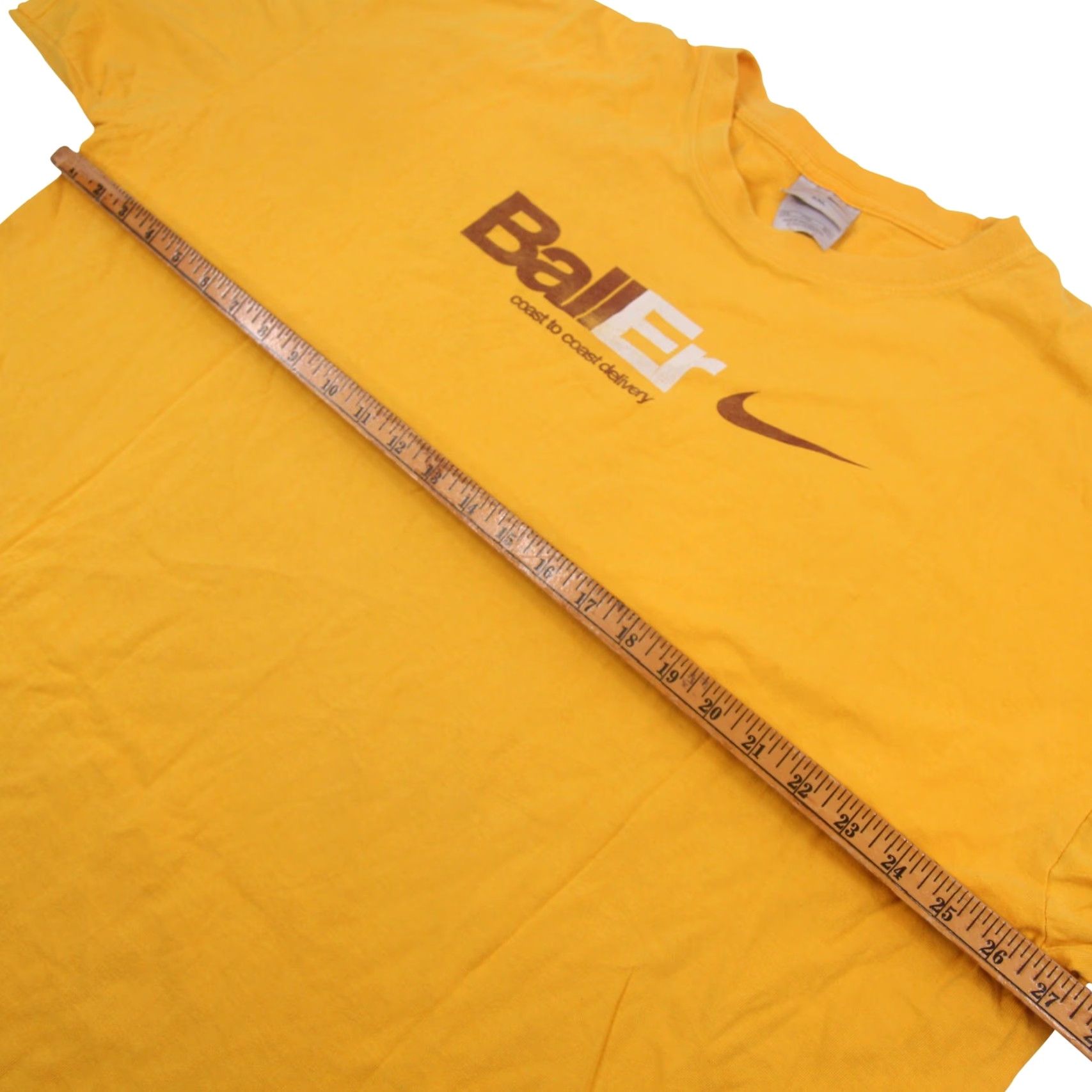 Nike VINTAGE Nike Mens XXL BallEr Parody Spoof Graphic T Shirt Yellow Size US XXL / EU 58 / 5 - 5 Thumbnail