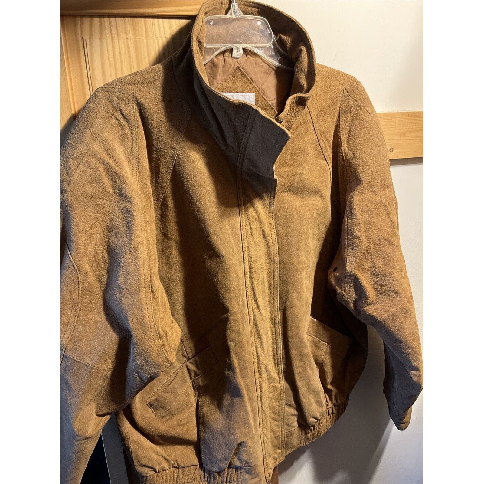 Other Casual Club VTG Mens Large Brown Suede Leather LS Zip Jacket Size US L / EU 52-54 / 3 - 2 Thumbnail