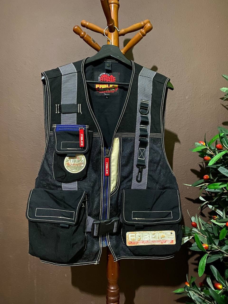 Japanese Brand Vintage 80s Fablice Tactical Hip Hop Vest Jacket Size US L / EU 52-54 / 3 - 1 Thumbnail