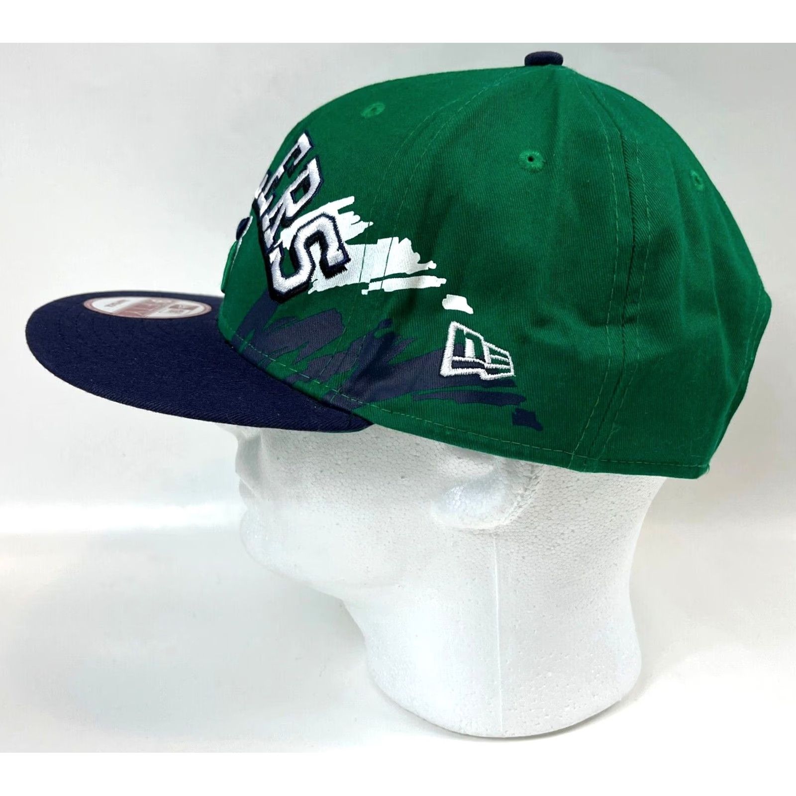 New Era VINTAGE New Era 9Fifty Hartford Whalers Hockey Snapback Cap Green Hats Mens One Size Size ONE SIZE - 3 Thumbnail