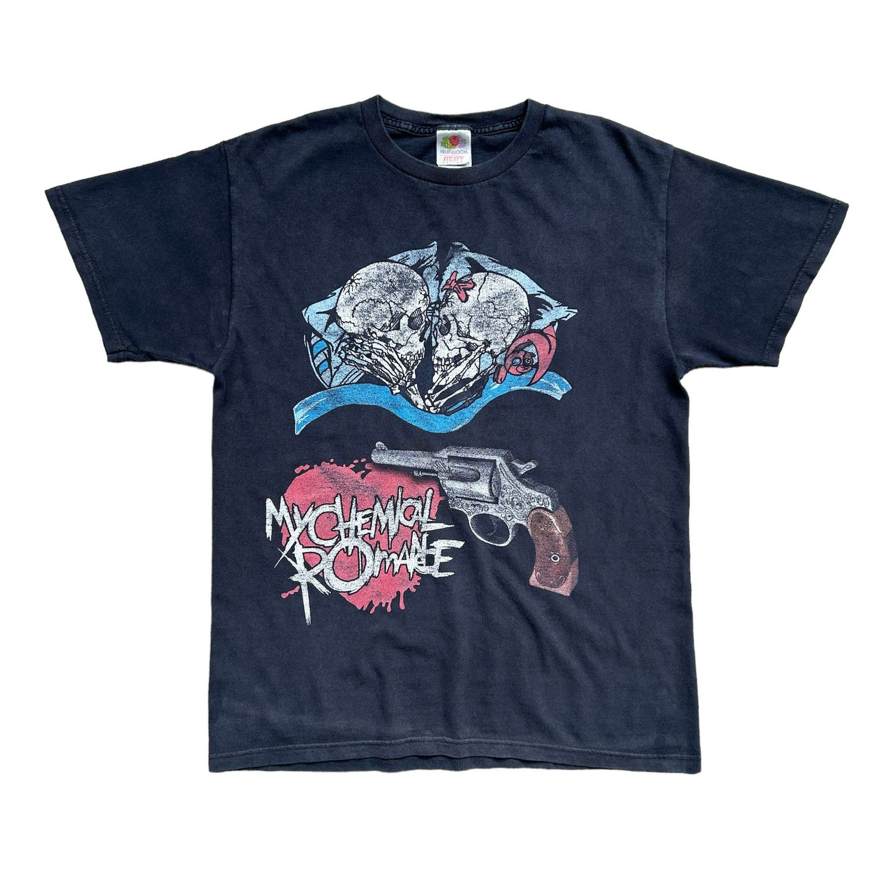 image of Fruit Of The Loom Vintage Extremely My Chemical Romance in Black Blue, Men's (Size Medium)