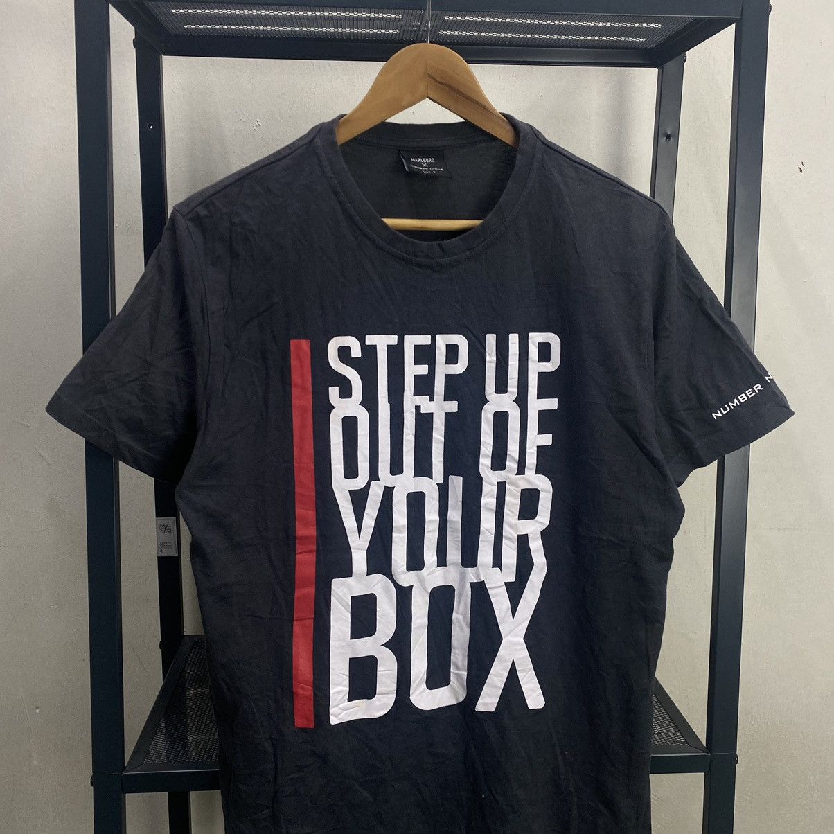 Marlboro × Number (N)ine × Takahiromiyashita The Soloist. Marlboro x Number (N)ine Step Up Out Of Your Box Tee Size US M / EU 48-50 / 2 - 3 Thumbnail