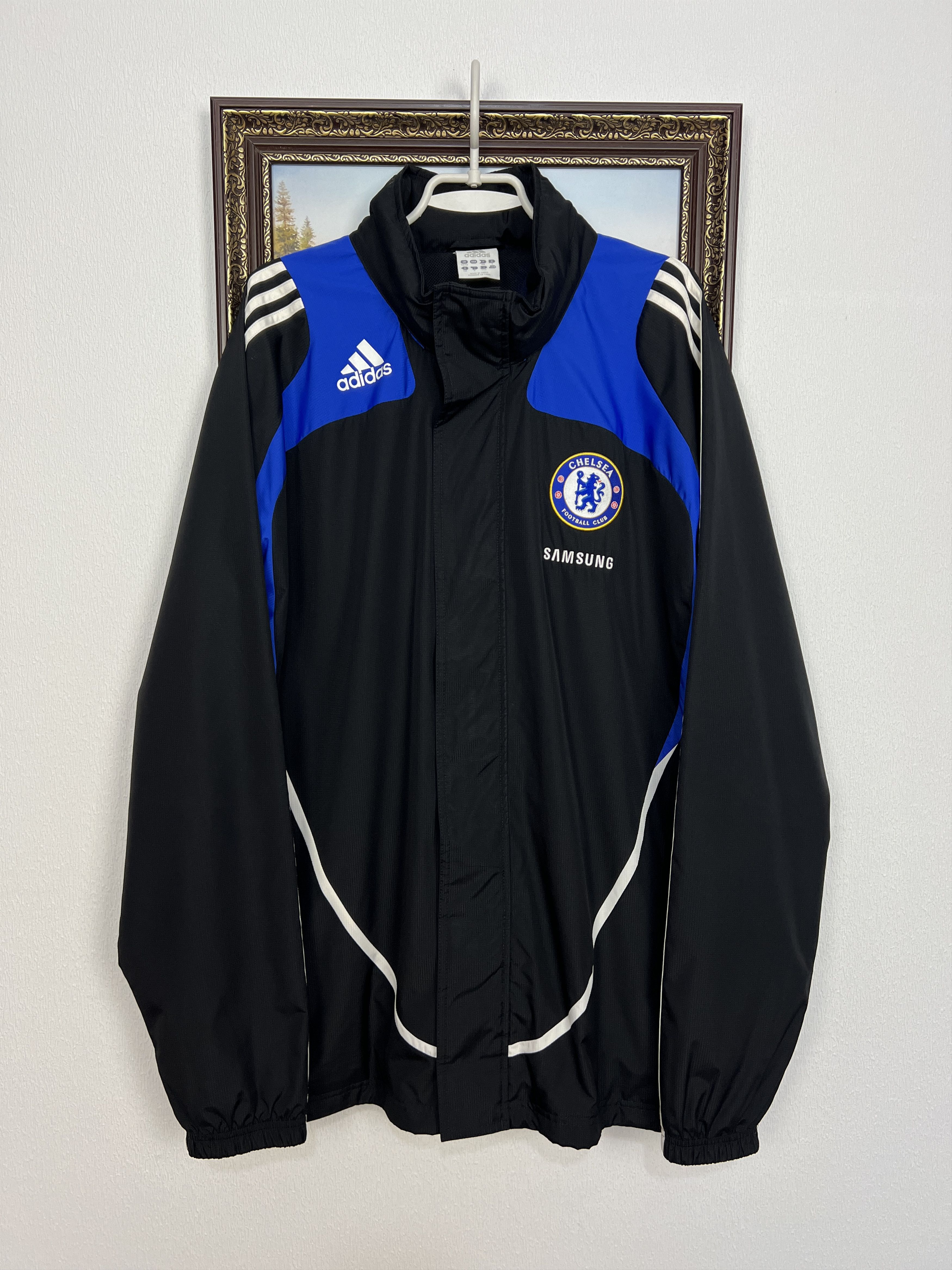 Adidas Vintage Chelsea Football Jacket Soccer Track Top Rain Hooded Size US XXL / EU 58 / 5 - 1 Thumbnail