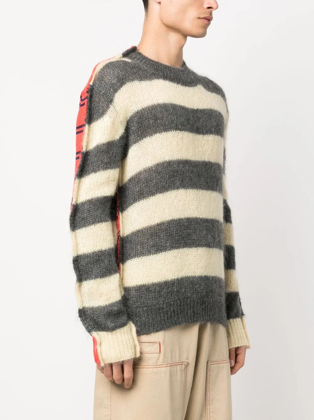 Marni o1w1db10125 Stripe-Print Knit Jumper in Multicolor Size US M / EU 48-50 / 2 - 3 Thumbnail