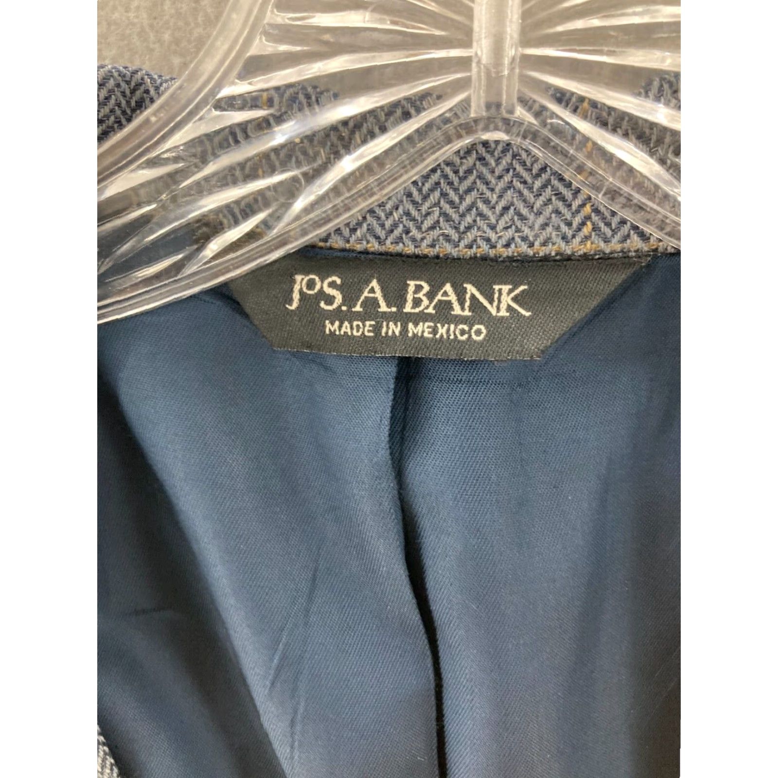 Jos. A. Bank VINTAGE Jos. A. Bank Blazer Mens 44S Grey Herringbone Silk Wool Blend 2 Piece 2-Button Front 44 Chest Regular Mens Blazer Grey Vintage 90s Size 44R - 5 Thumbnail