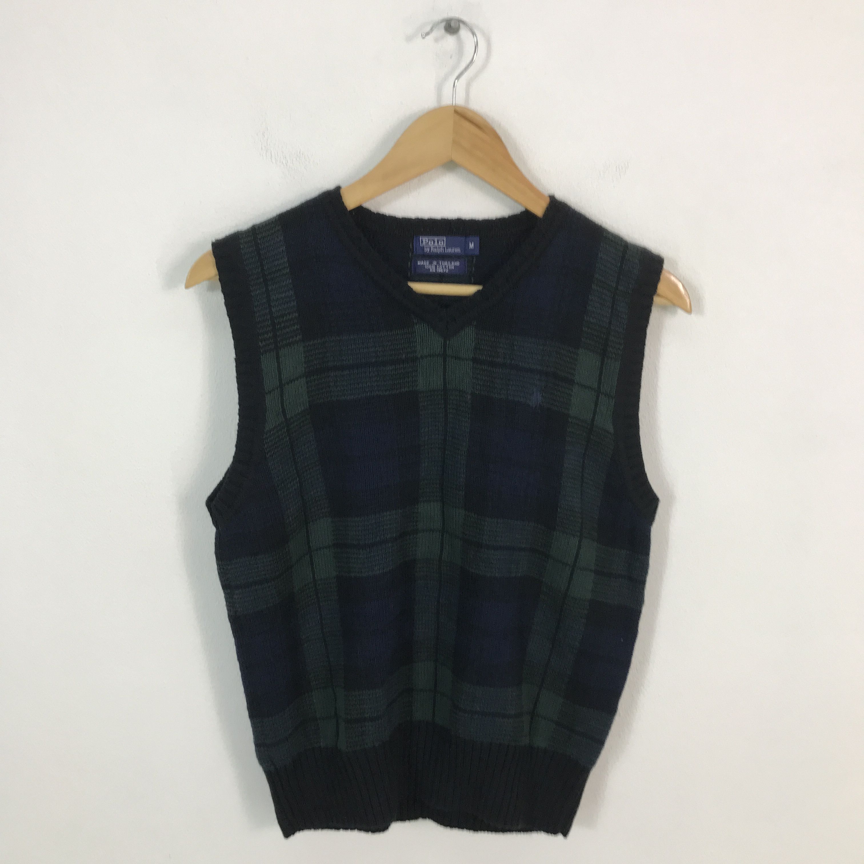 Polo Ralph Lauren Polo ralph lauren V-Neck design knitwear Tartan vest jacket Size US M / EU 48-50 / 2 - 1 Thumbnail