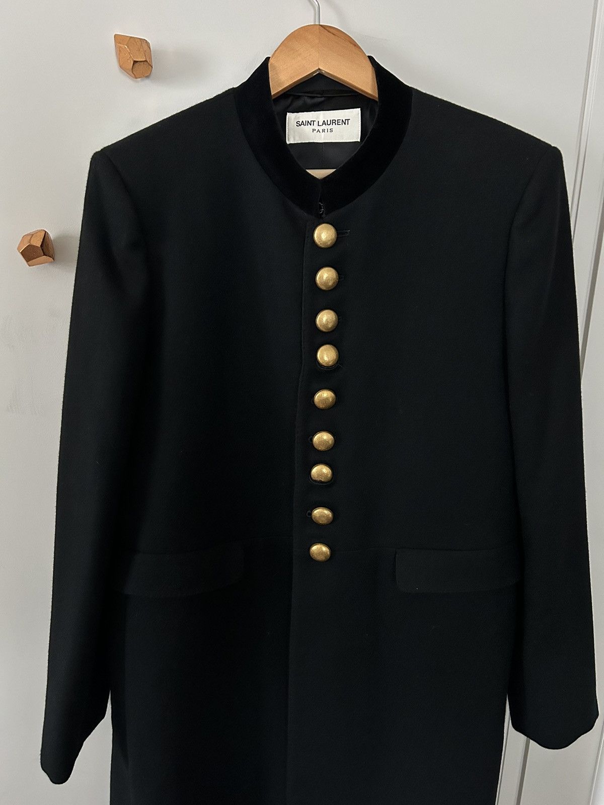 Saint Laurent Paris Saint Laurent HEDI SLIMANE Officer Long Coat size 52 Size US L / EU 52-54 / 3 - 2 Thumbnail
