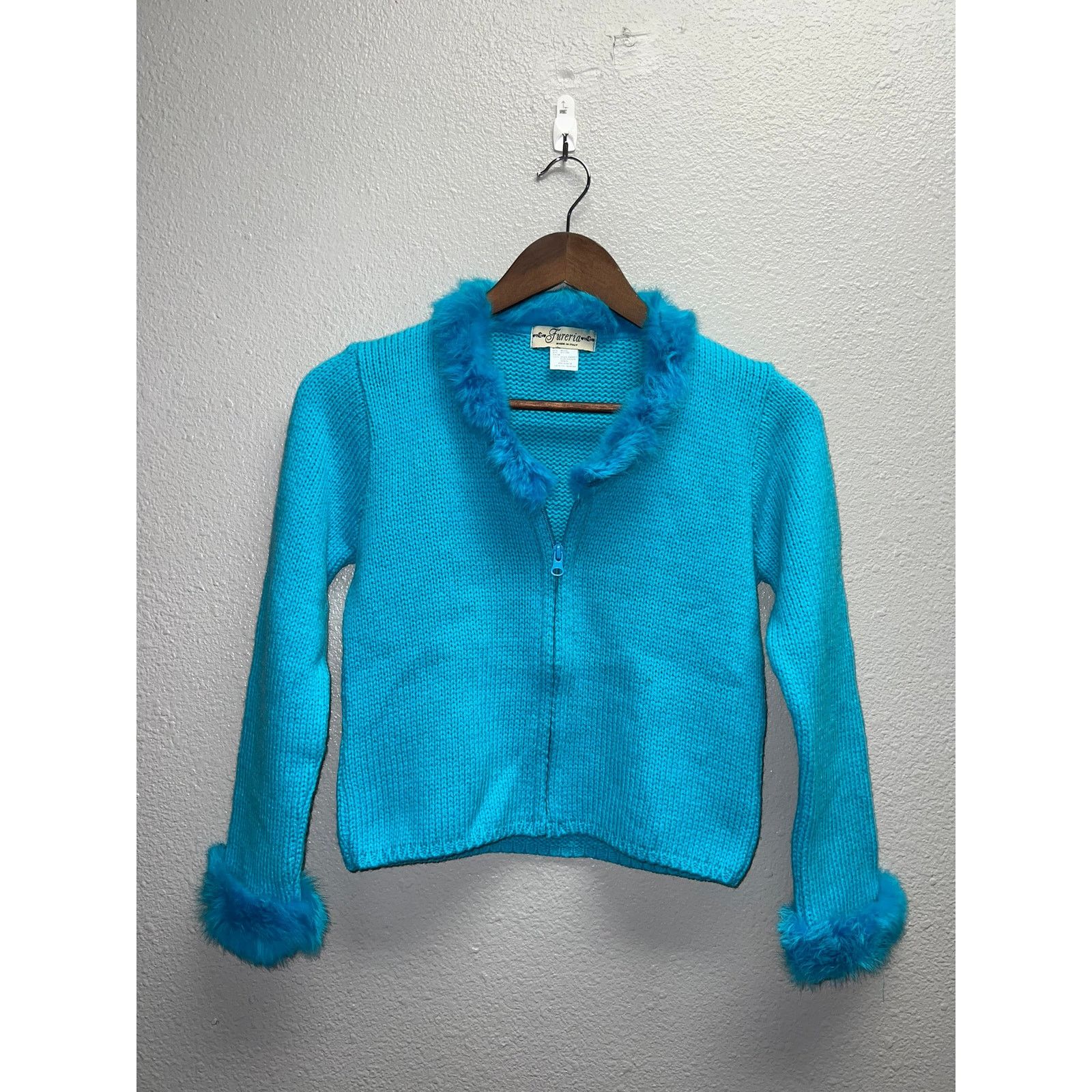 Vintage Womens Vintage Fureria Top Dyed Rabbit Trim Wool Nylon M Size M / US 6-8 / IT 42-44 - 1 Thumbnail