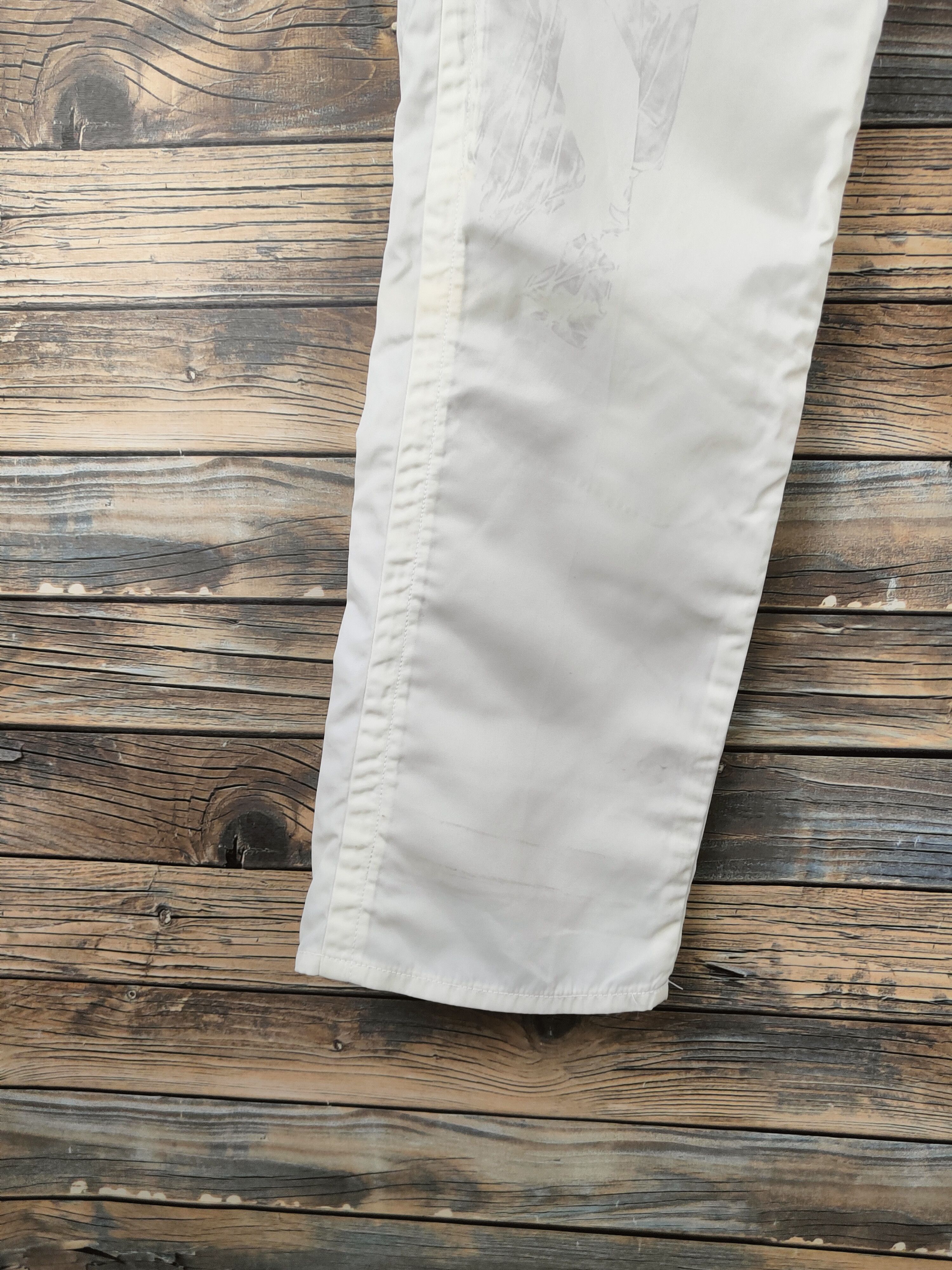 Japanese Brand D GGG Pour Homme Ivory Casual Poly Pants #S2396 Size 28" / US 6 / IT 42 - 4 Thumbnail