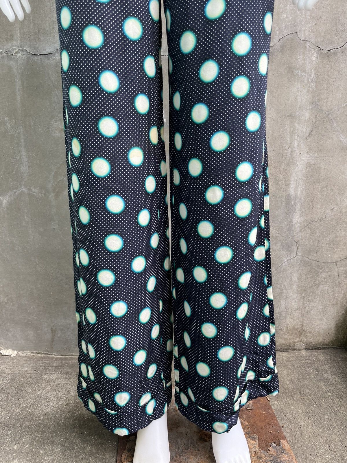 Miu Miu 2011 Silk Polkadot Wide Leg Trousers Size US 31 - 4 Thumbnail