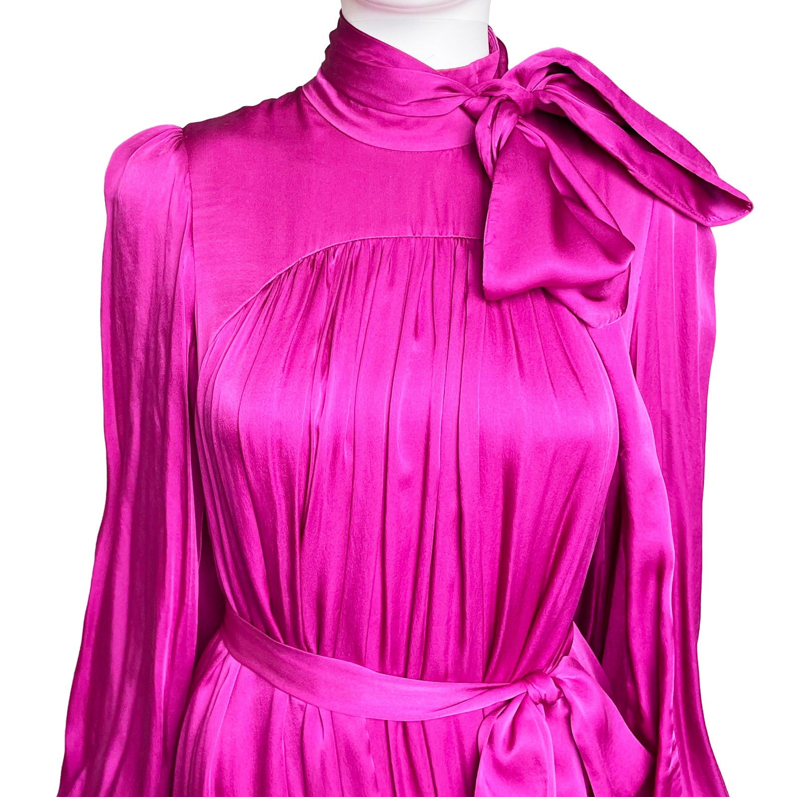 Zimmermann Tie Neck Silk Midi Dress Size S / US 4 / IT 40 - 6 Thumbnail