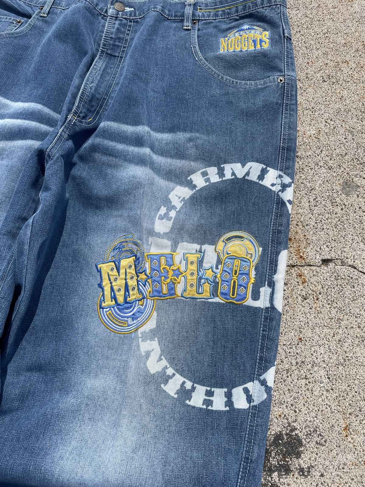 NBA Carmelo Anthony Denver Nuggets Baggy Denim Size US 42 / EU 58 - 5 Thumbnail