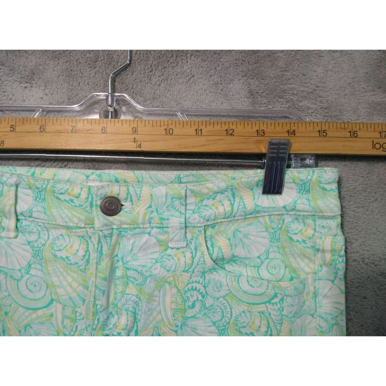 Vineyard Vines Vineyard Vines Jeans Womens 6 Green Nantucket Seashells Skinny Stretch Casual Denim 5-Pocket Design Womens Skinny 6 Green Cotton Spandex Size 28" / US 6 / IT 42 - 3 Thumbnail