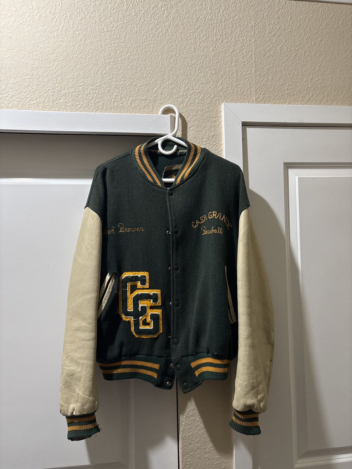 Vintage Vintage 70’s Varsity Jacket Size US L / EU 52-54 / 3 - 3 Thumbnail