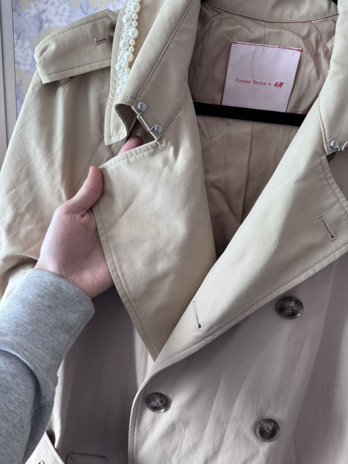 Simone Rocha Simonе Rocha H&M rare water-repellent coat with faux pearls Size M / US 6-8 / IT 42-44 - 7 Thumbnail