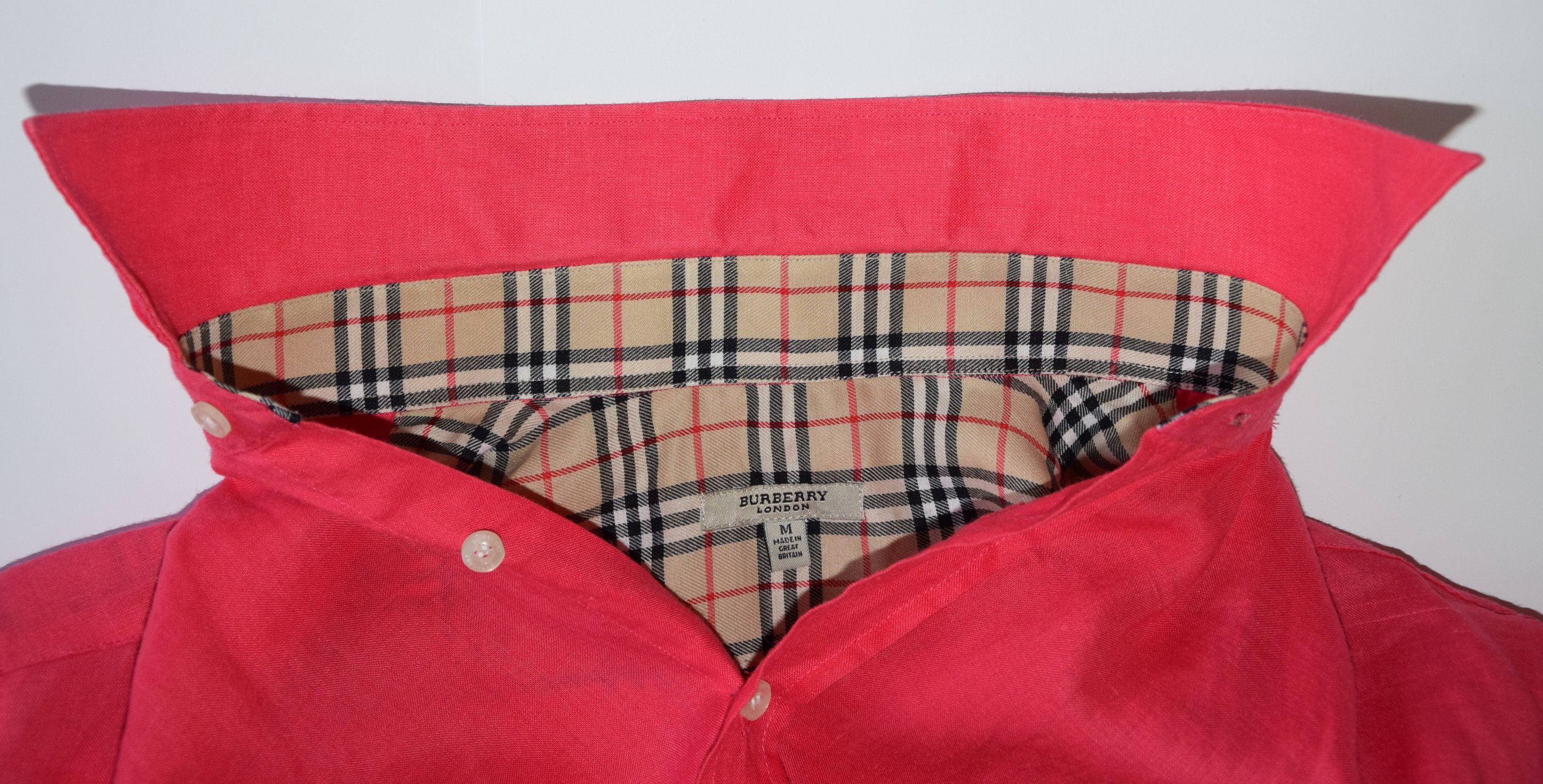 Burberry VINTAGE BURBERRY LINEN SHIRT NOVA CHECK TRIM LOGO ACTUAL L Size US L / EU 52-54 / 3 - 25 Thumbnail