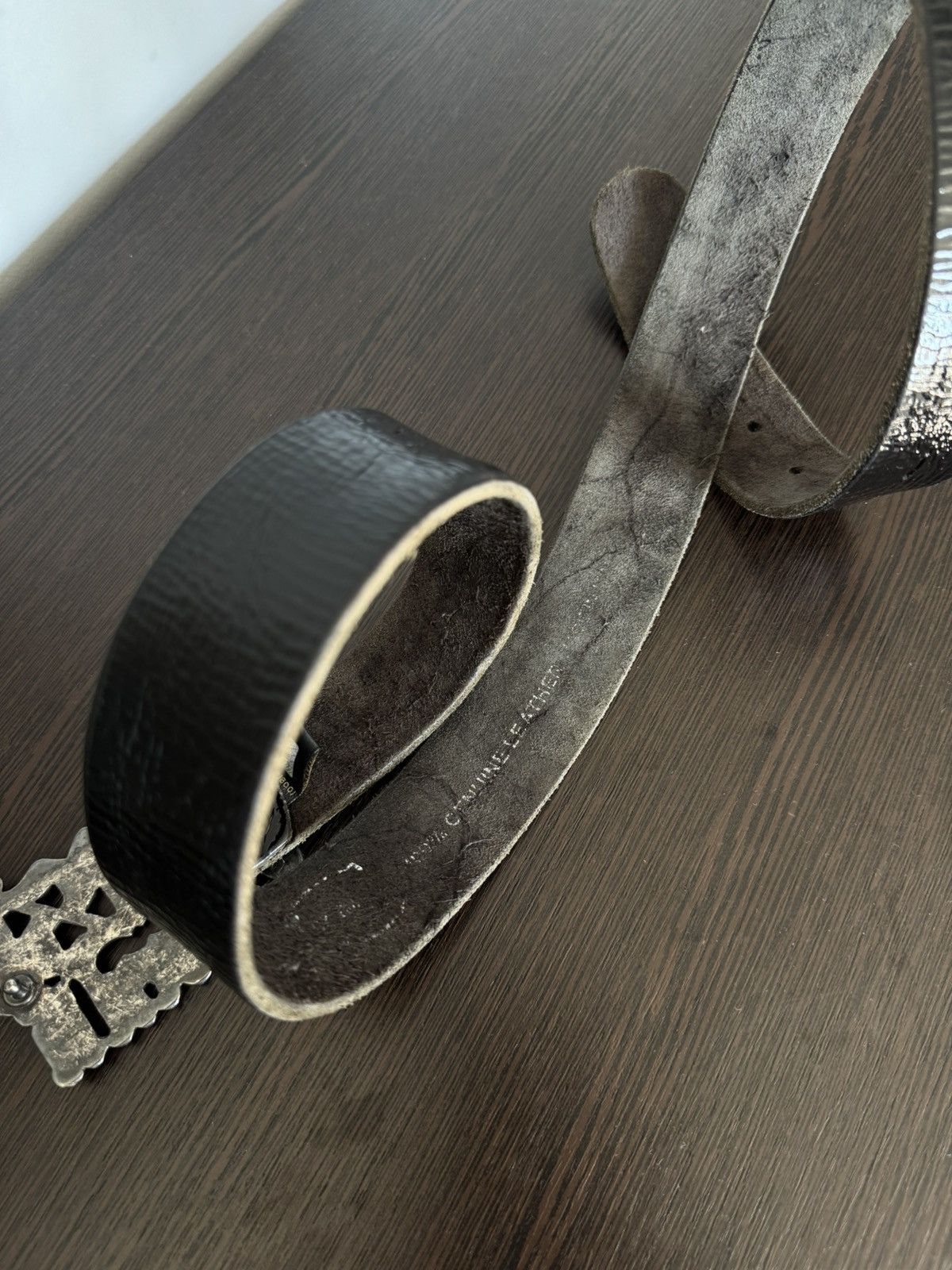 Just Cavalli Just Cavalli Big Buckle Leather belt Size ONE SIZE - 7 Thumbnail