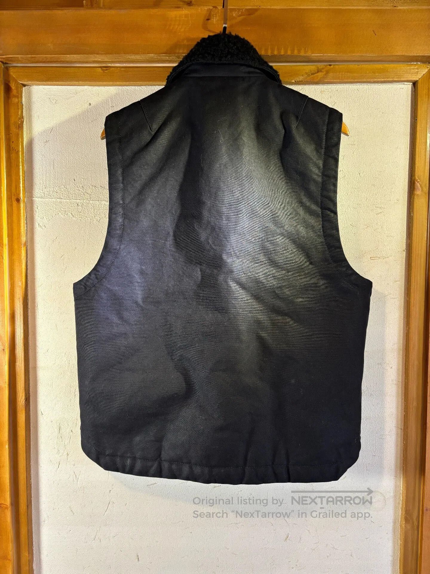 Our Legacy Our Legacy Waxed Cotton Shearling Vest. Size US M / EU 48-50 / 2 - 9 Thumbnail