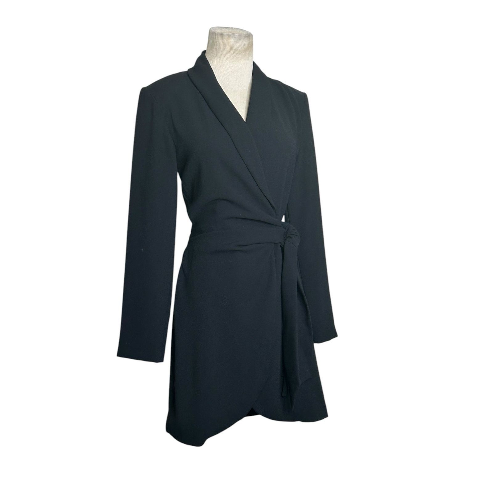 Zara Zara black long sleeves mini wrap dress size XS Size XS / US 0-2 / IT 36-38 - 10 Thumbnail