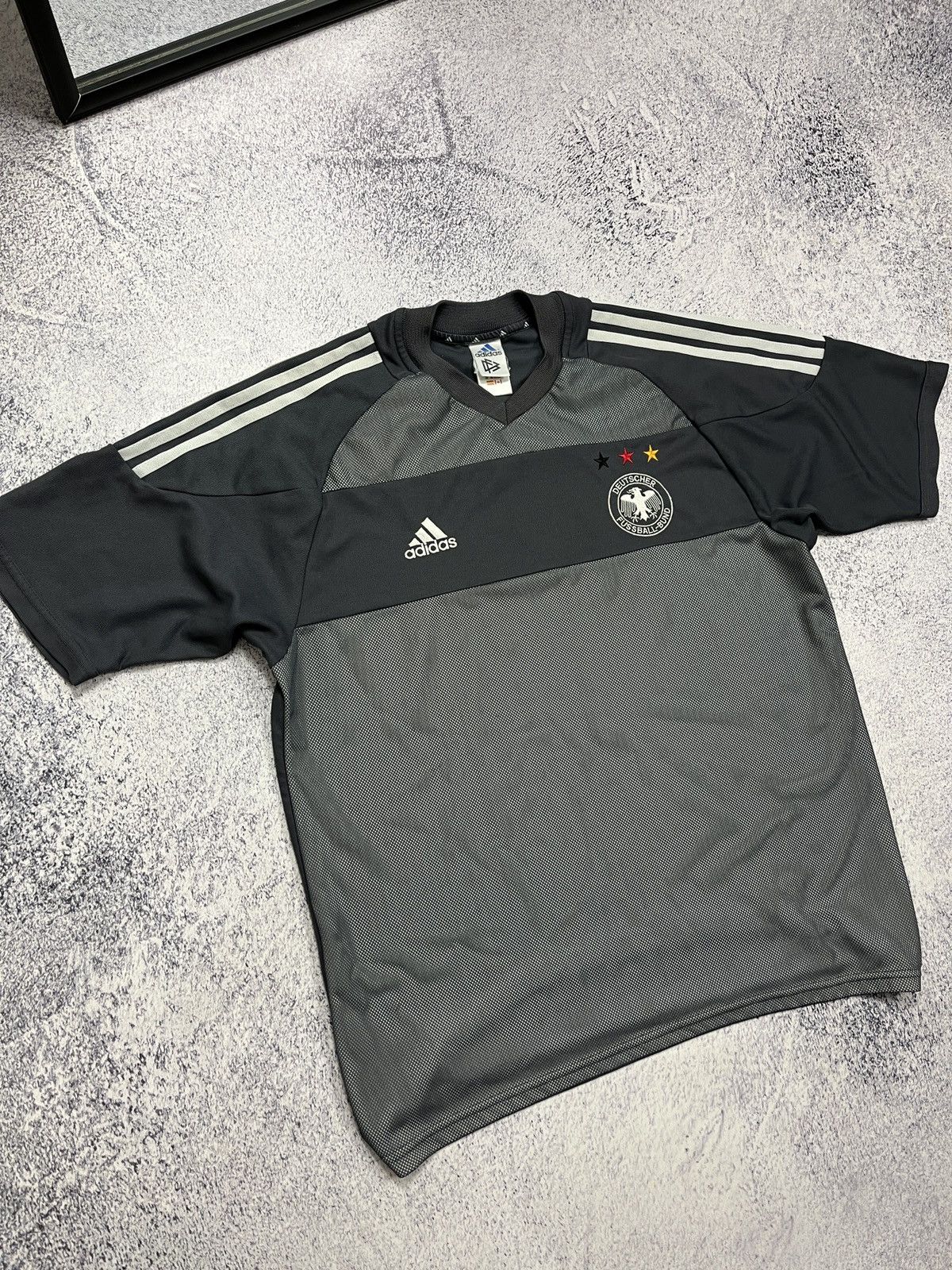 Vintage Rare Vintage 2002 Germany World Cup Away Soccer Jersey Shirt Size US L / EU 52-54 / 3 - 4 Thumbnail